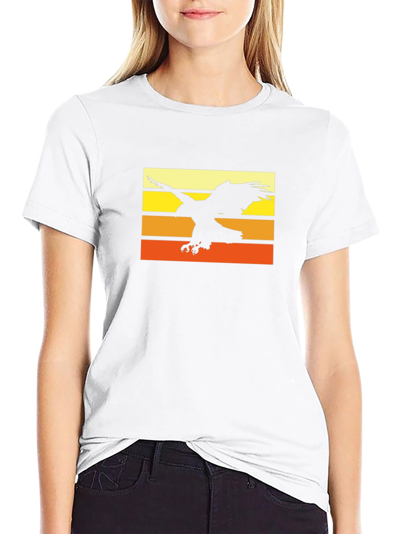 Eagle Sunset Graphic T-Shirt - Stylish Comfort