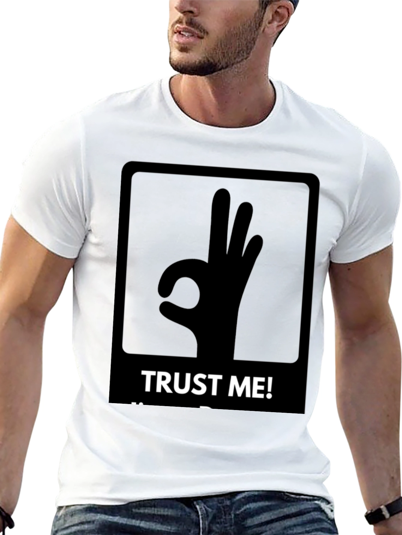 Trust Me OK Hand Sign Graphic T-Shirt