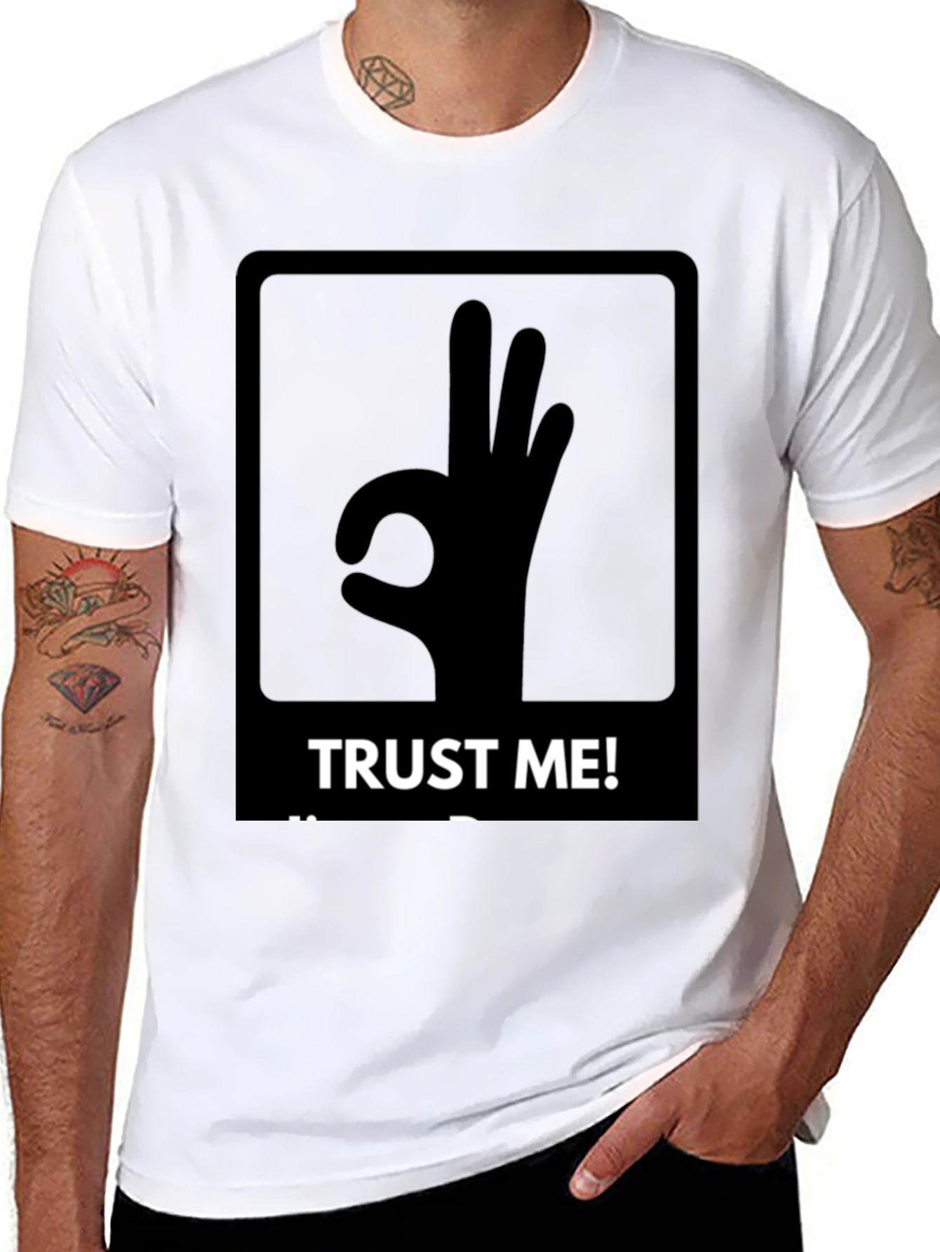 Trust Me OK Hand Sign Graphic T-Shirt