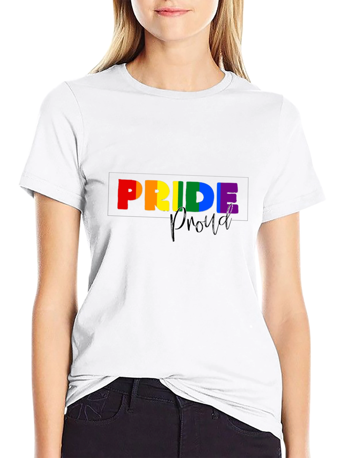 Pride Proud Graphic Tee - Black