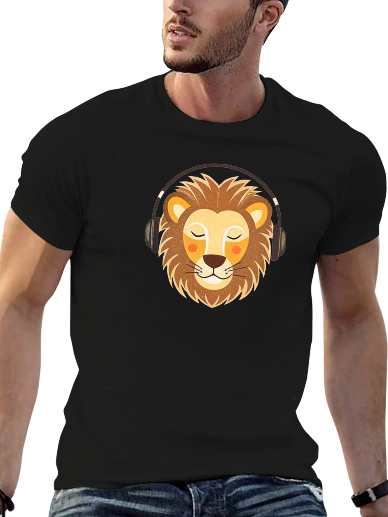 Lion Headphone Graphic Tee