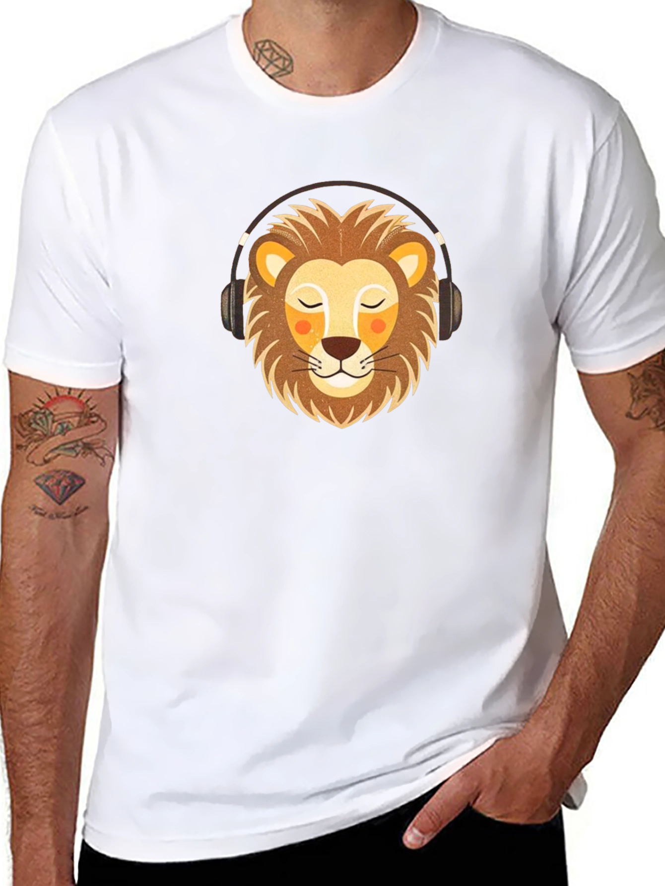Lion Headphone Graphic Tee