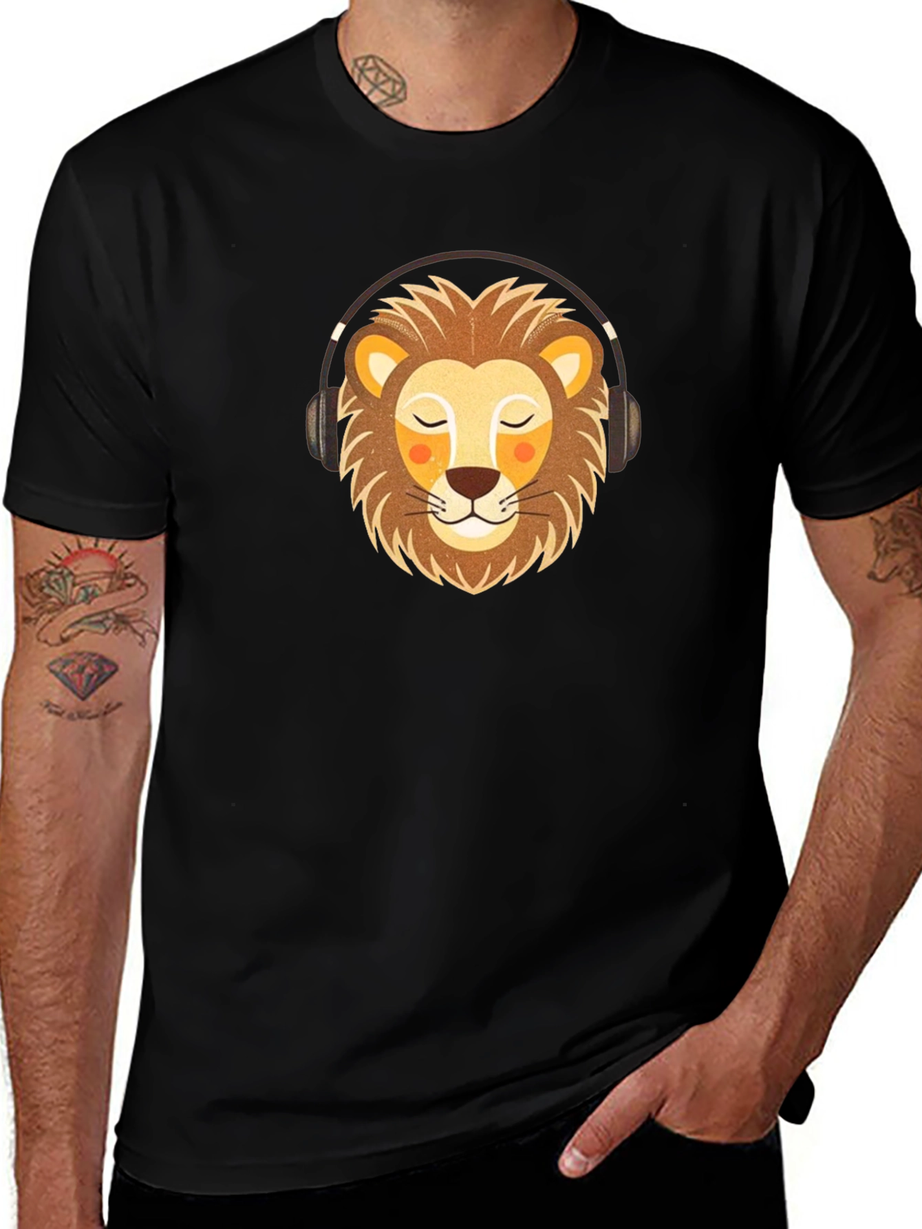 Lion Headphone Graphic Tee