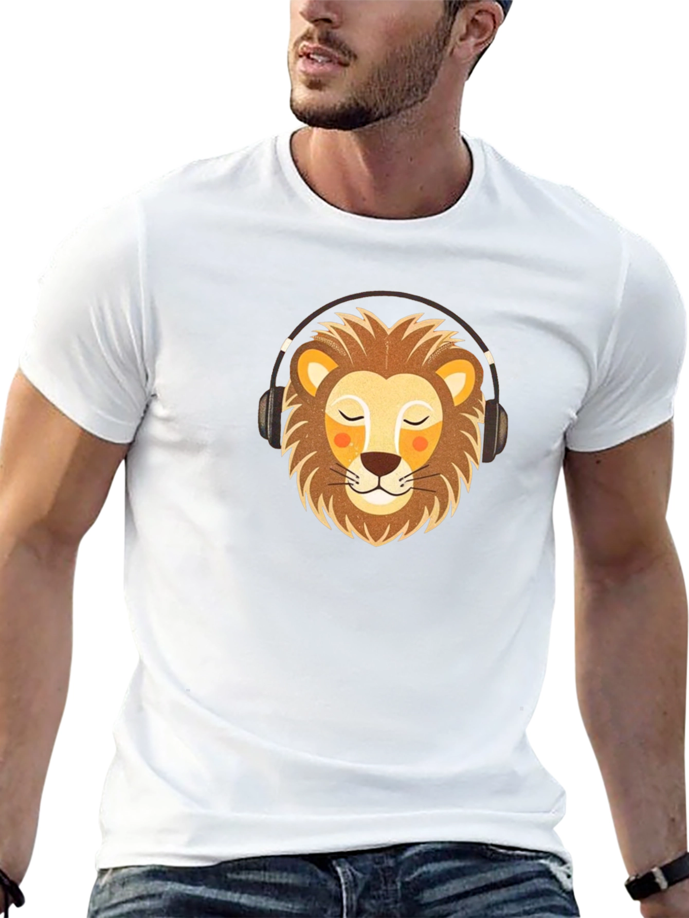 Lion Headphone Graphic Tee