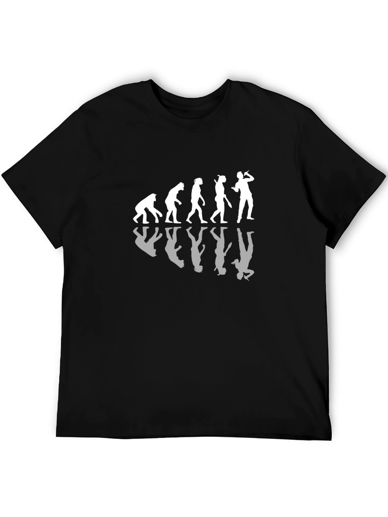Evolution of Man Black T-Shirt