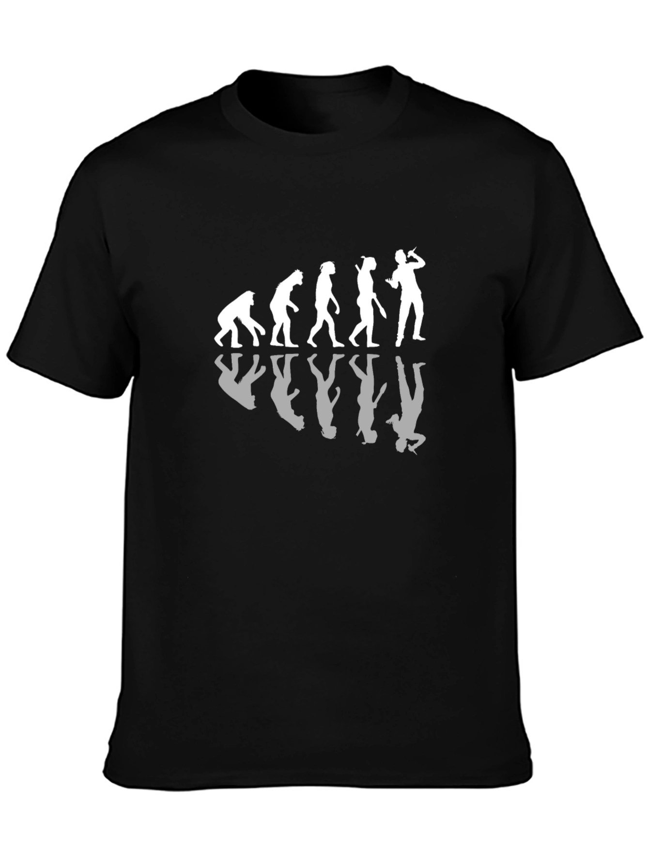 Evolution of Man Black T-Shirt
