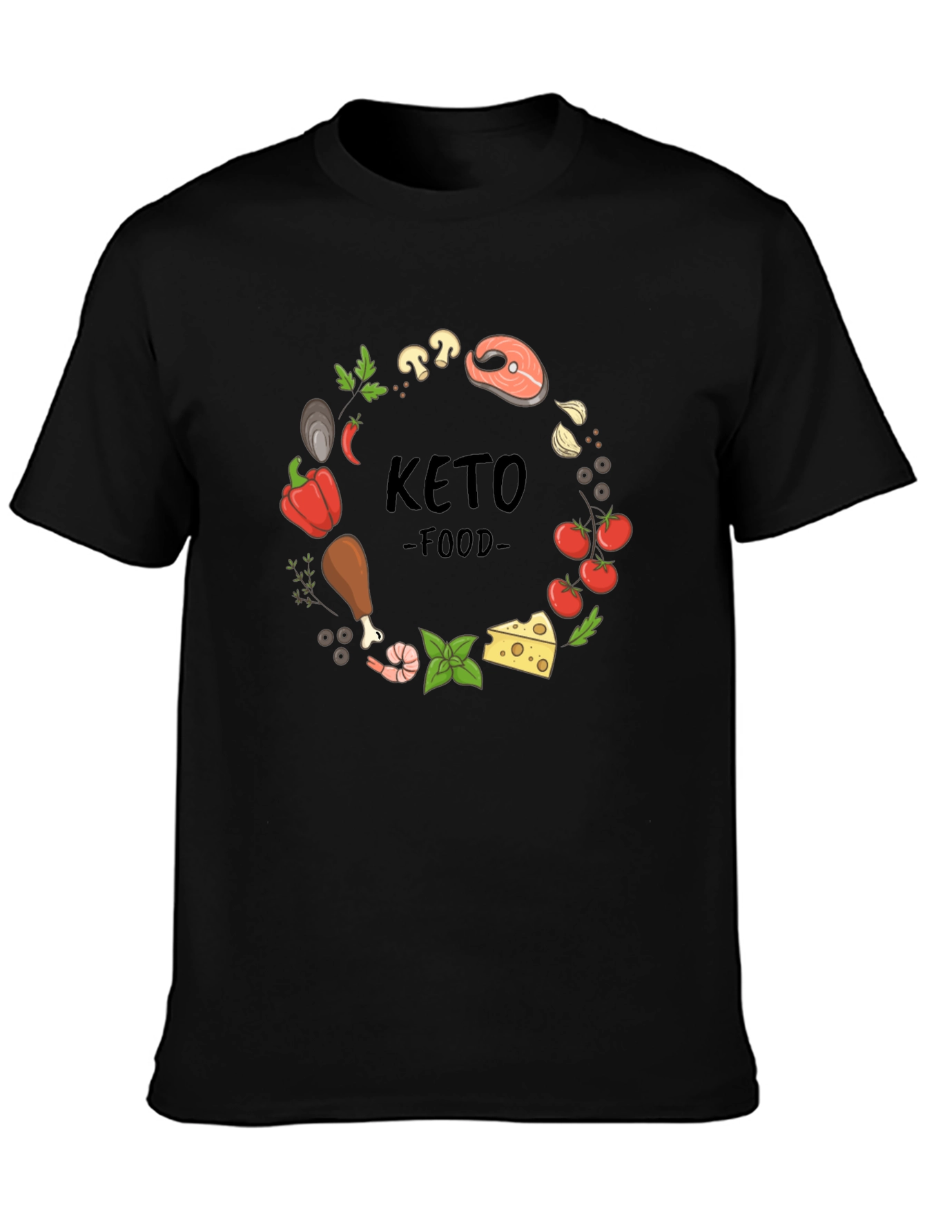 Keto Food T-Shirt - Round Design