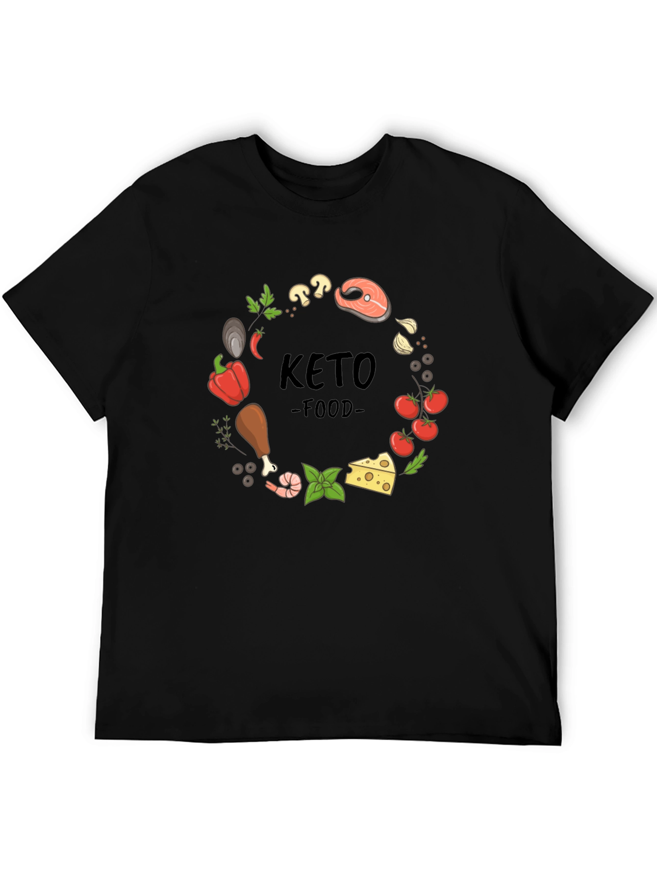 Keto Food T-Shirt - Round Design