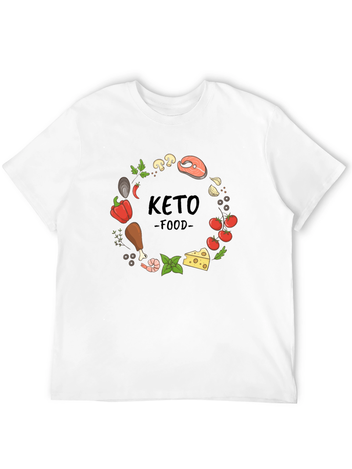 Keto Food T-Shirt - Round Design