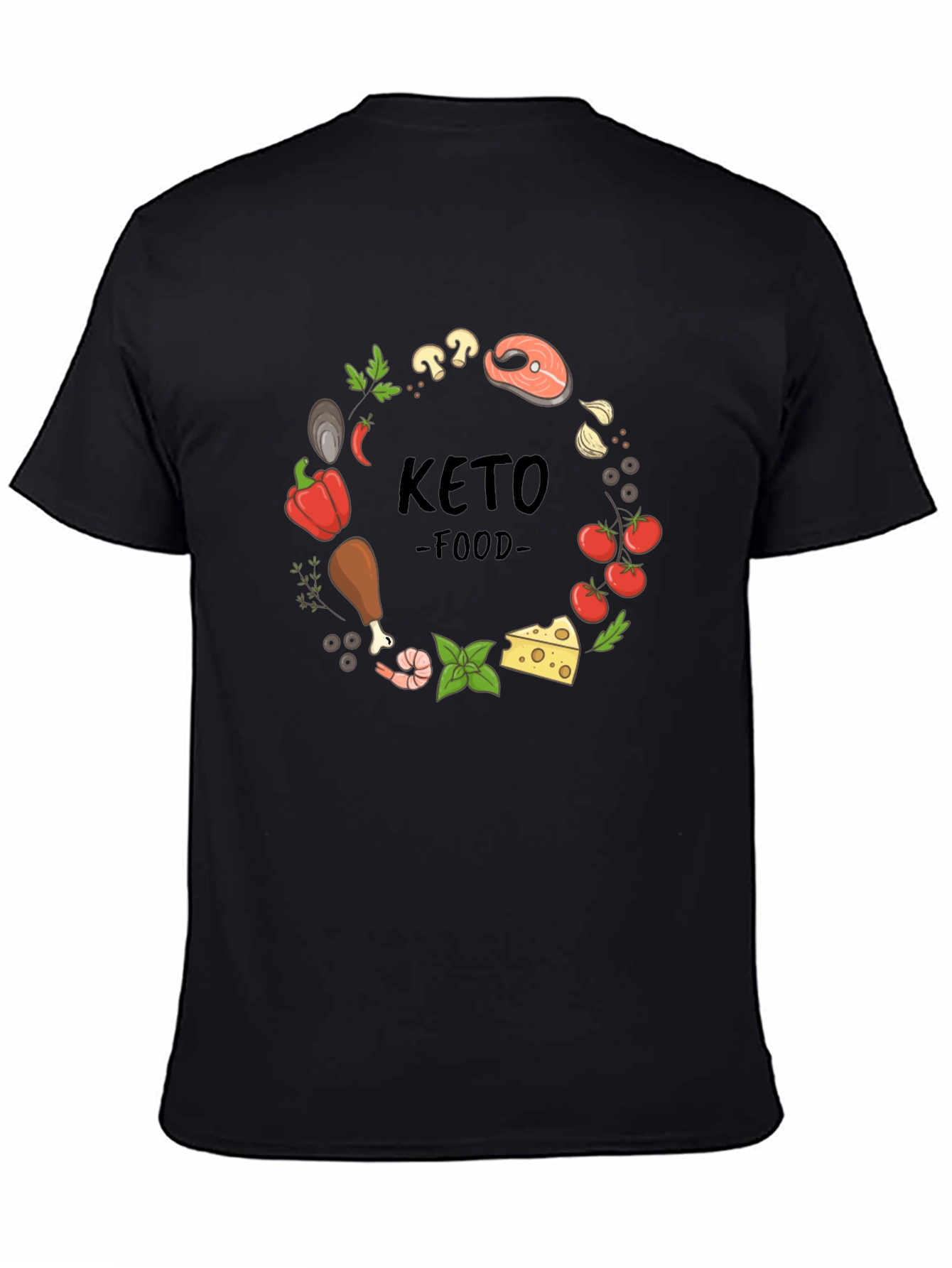 Keto Food T-Shirt - Round Design