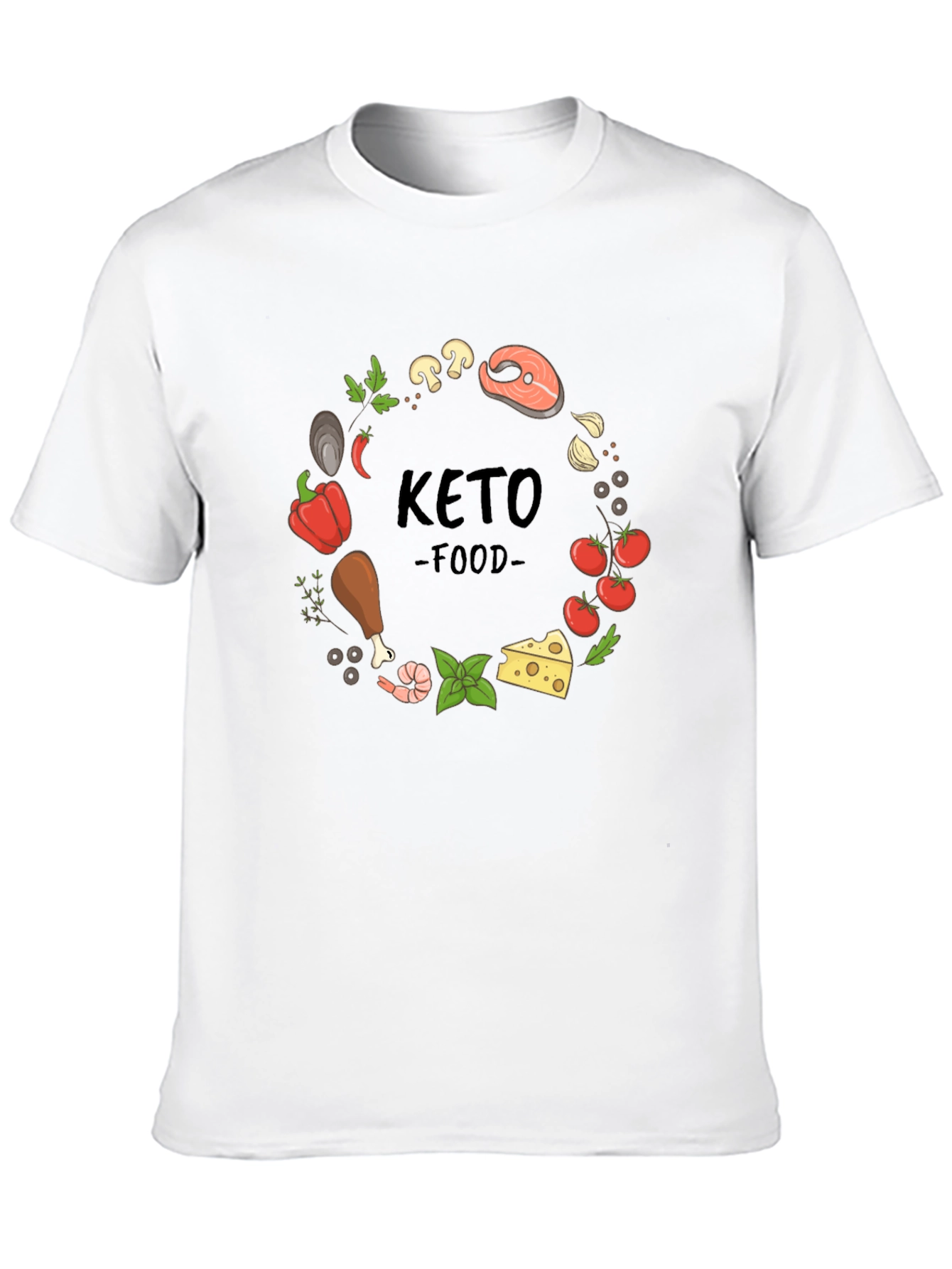 Keto Food T-Shirt - Round Design