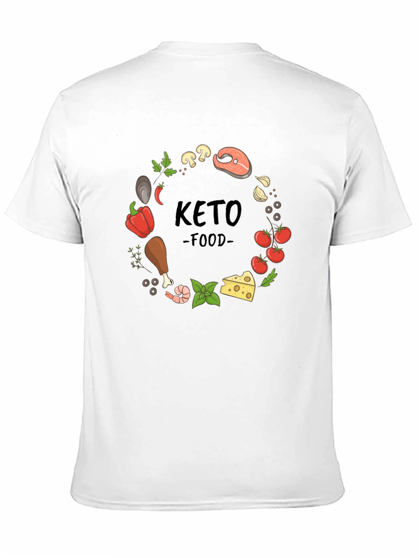 Keto Food T-Shirt - Round Design
