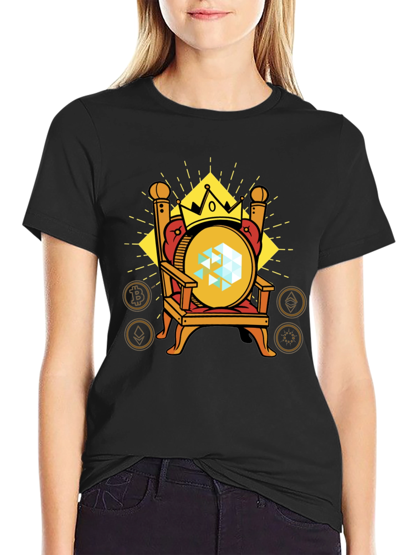 Crypto Throne T-Shirt - King of Coins Tee