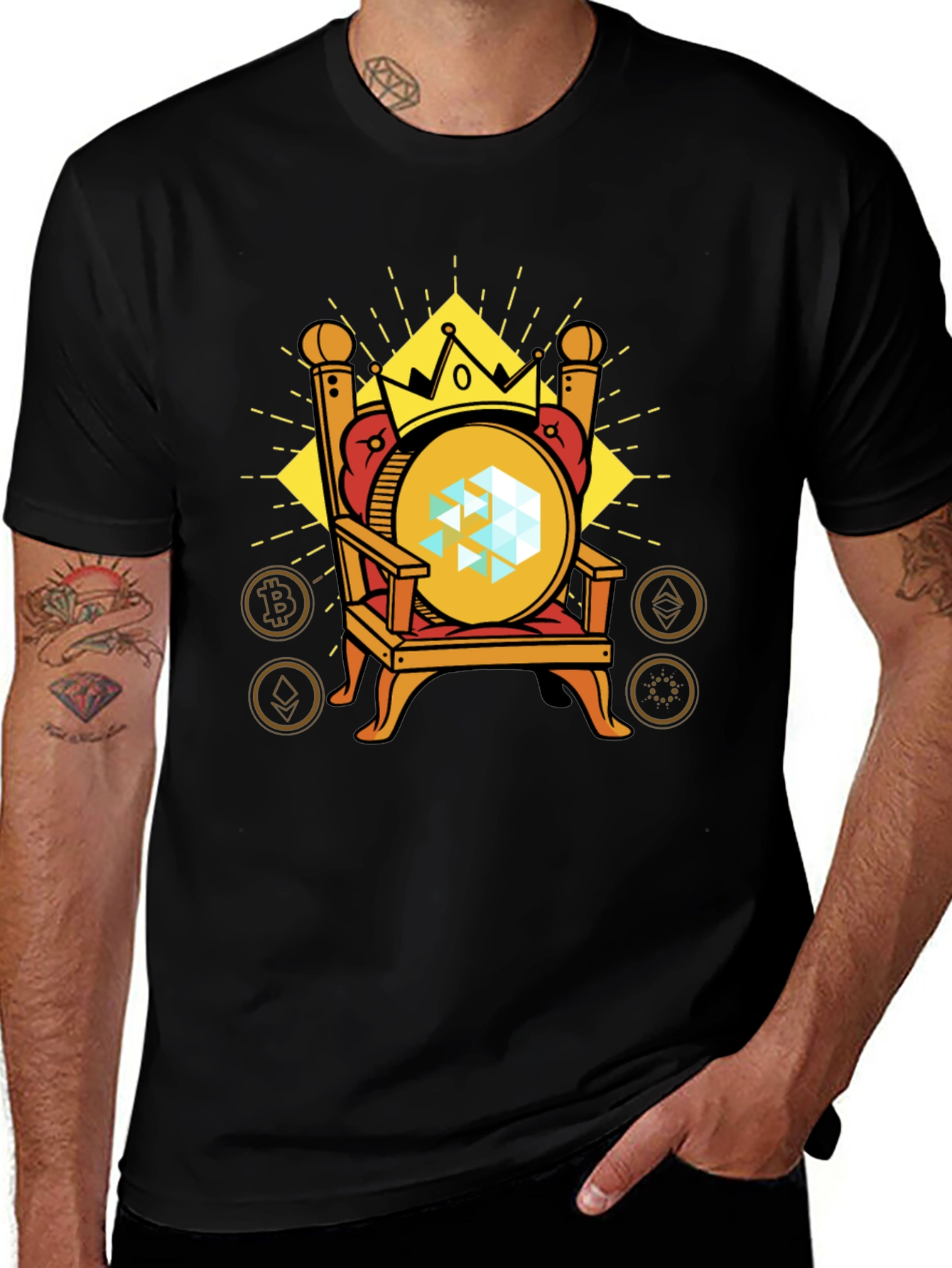 Crypto Throne T-Shirt - King of Coins Tee