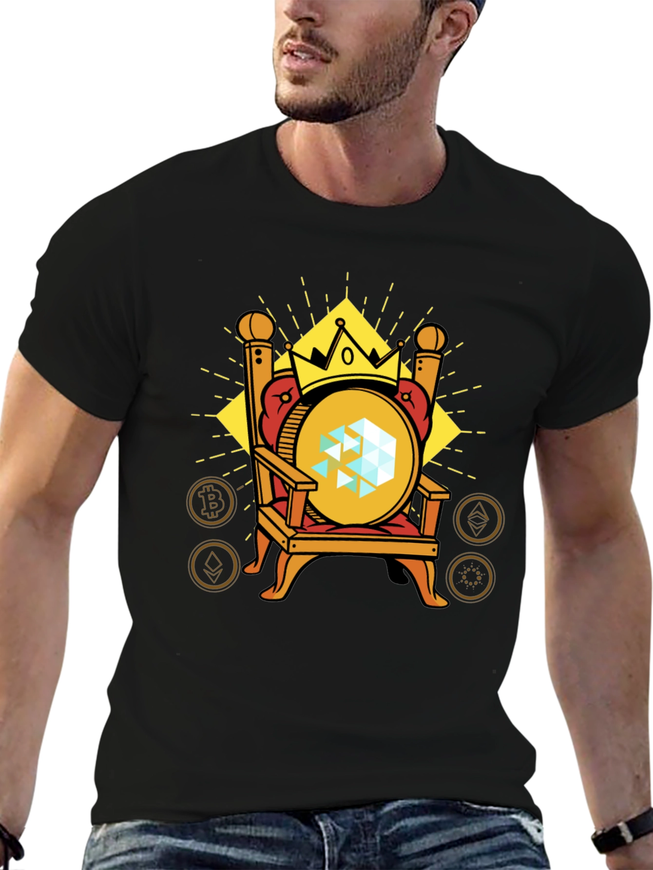 Crypto Throne T-Shirt - King of Coins Tee