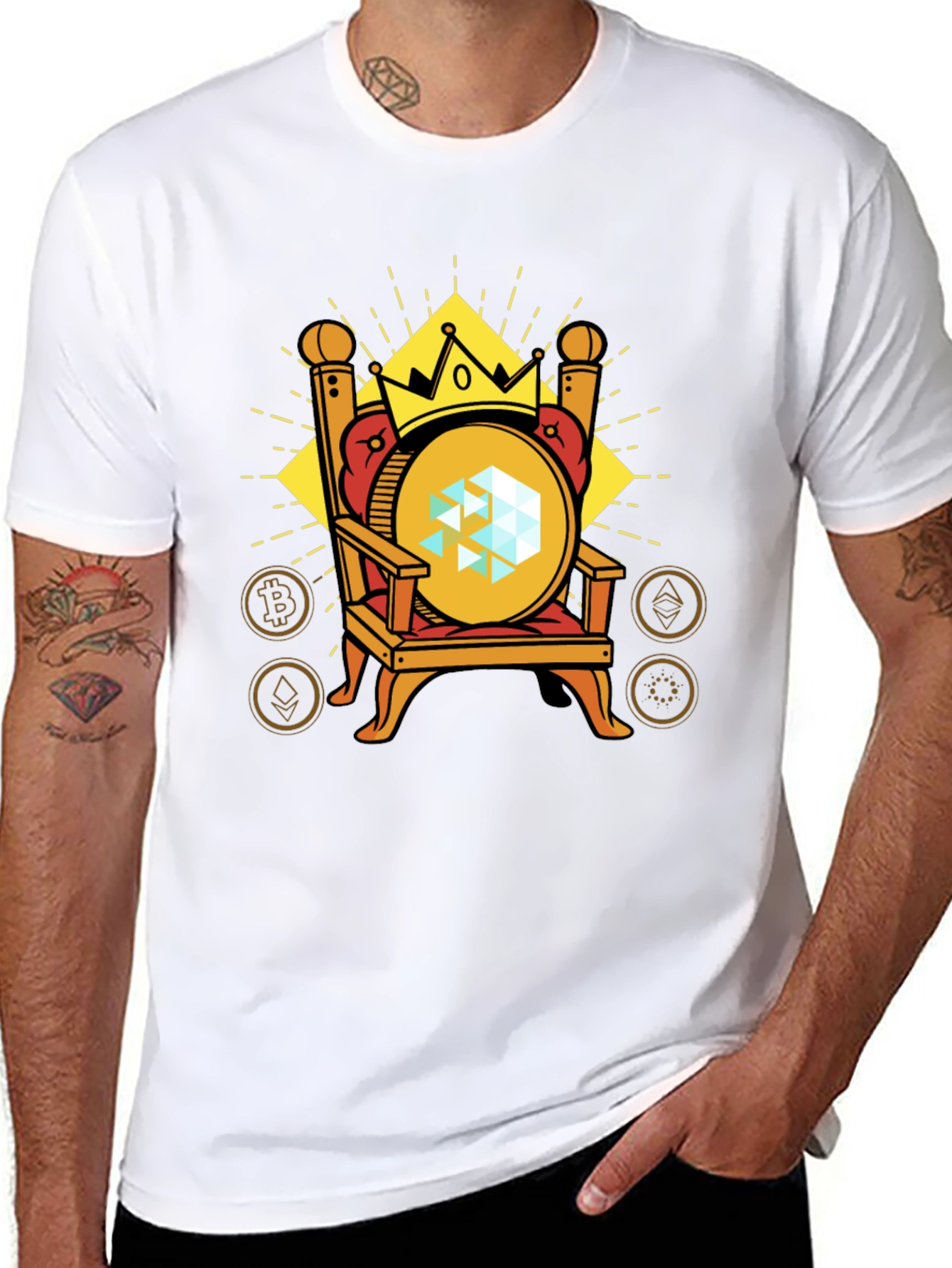 Crypto Throne T-Shirt - King of Coins Tee