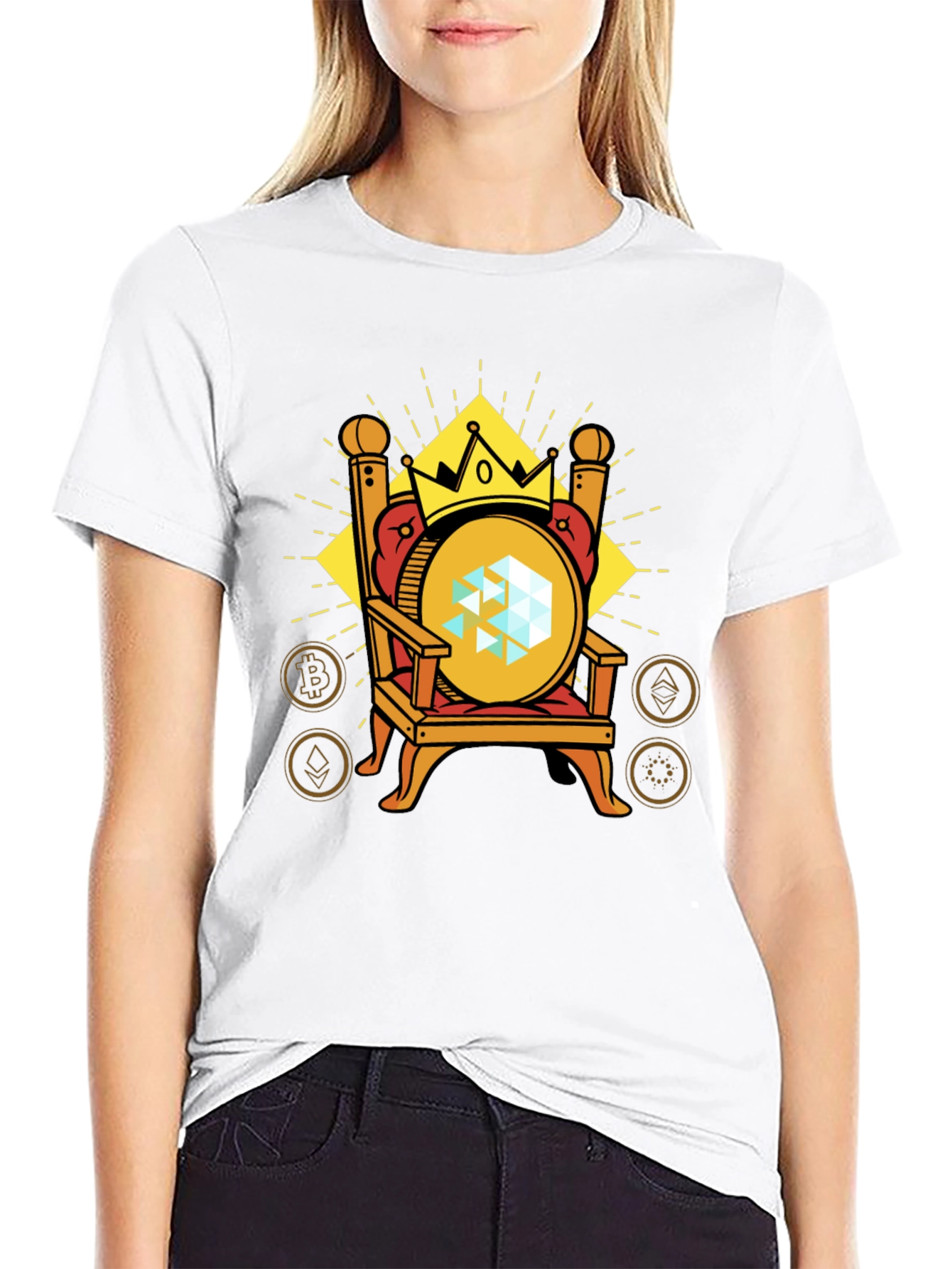 Crypto Throne T-Shirt - King of Coins Tee