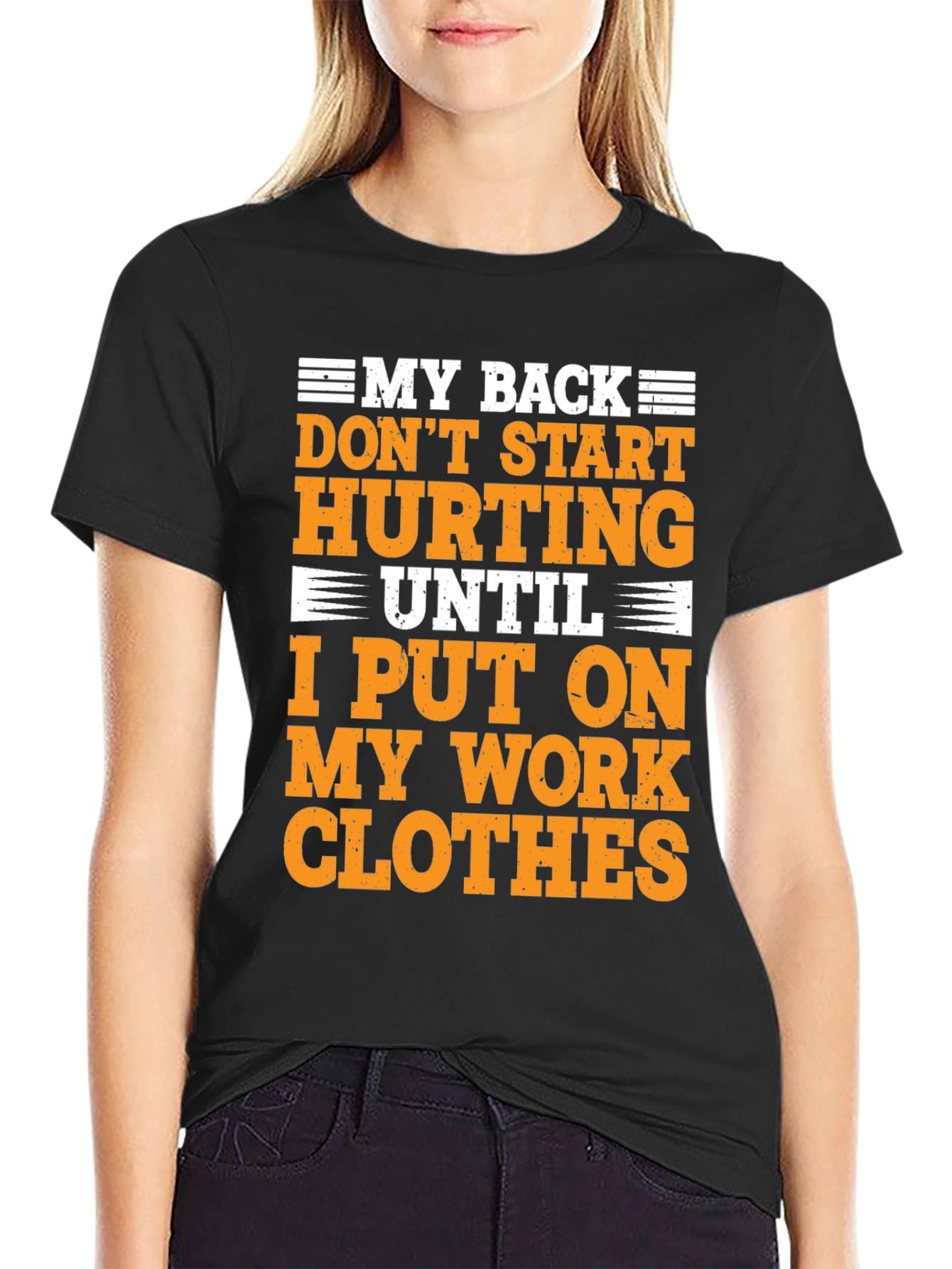 Funny My Back Work Clothes Graphic T-Shirt