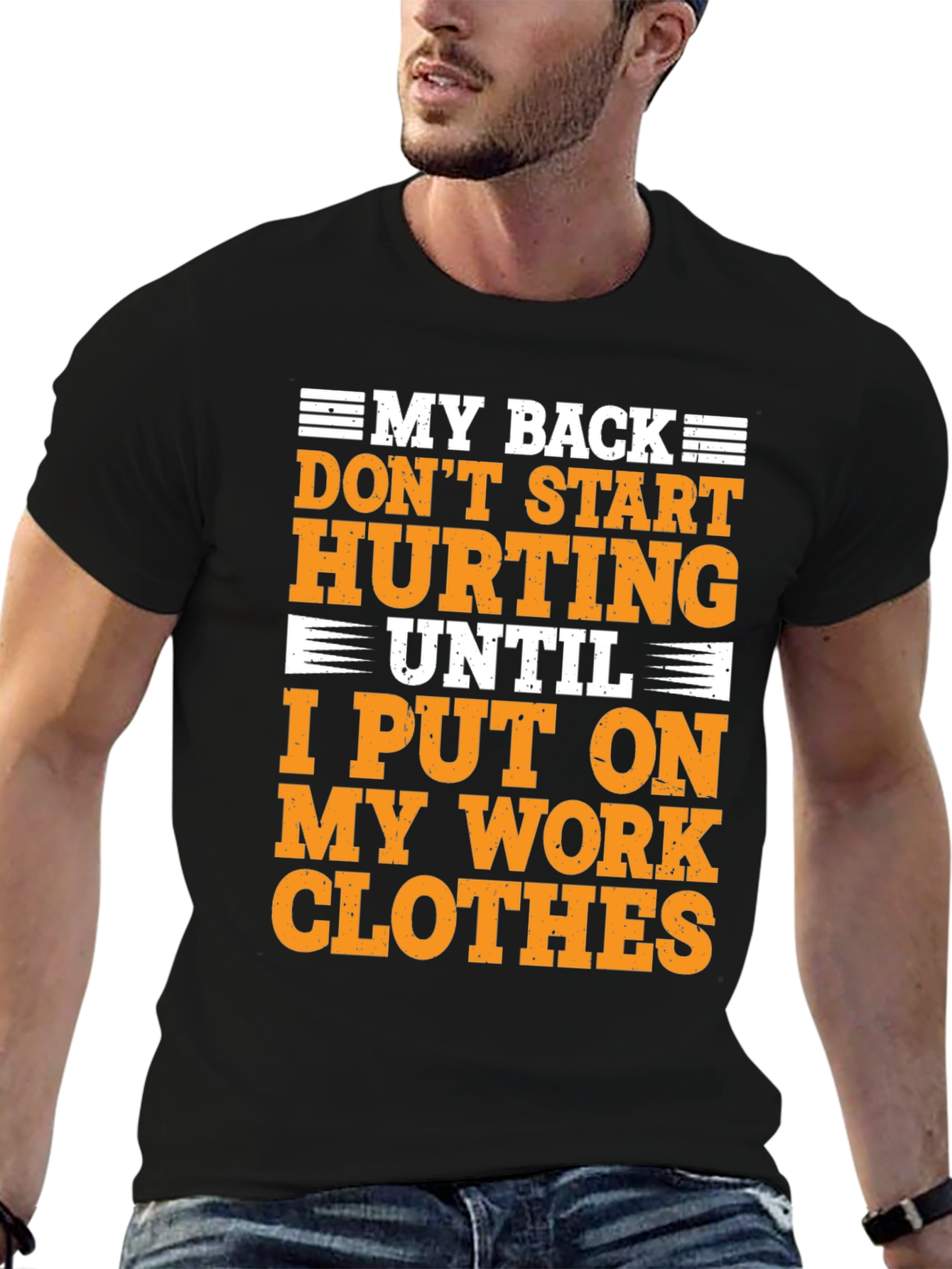 Funny My Back Work Clothes Graphic T-Shirt
