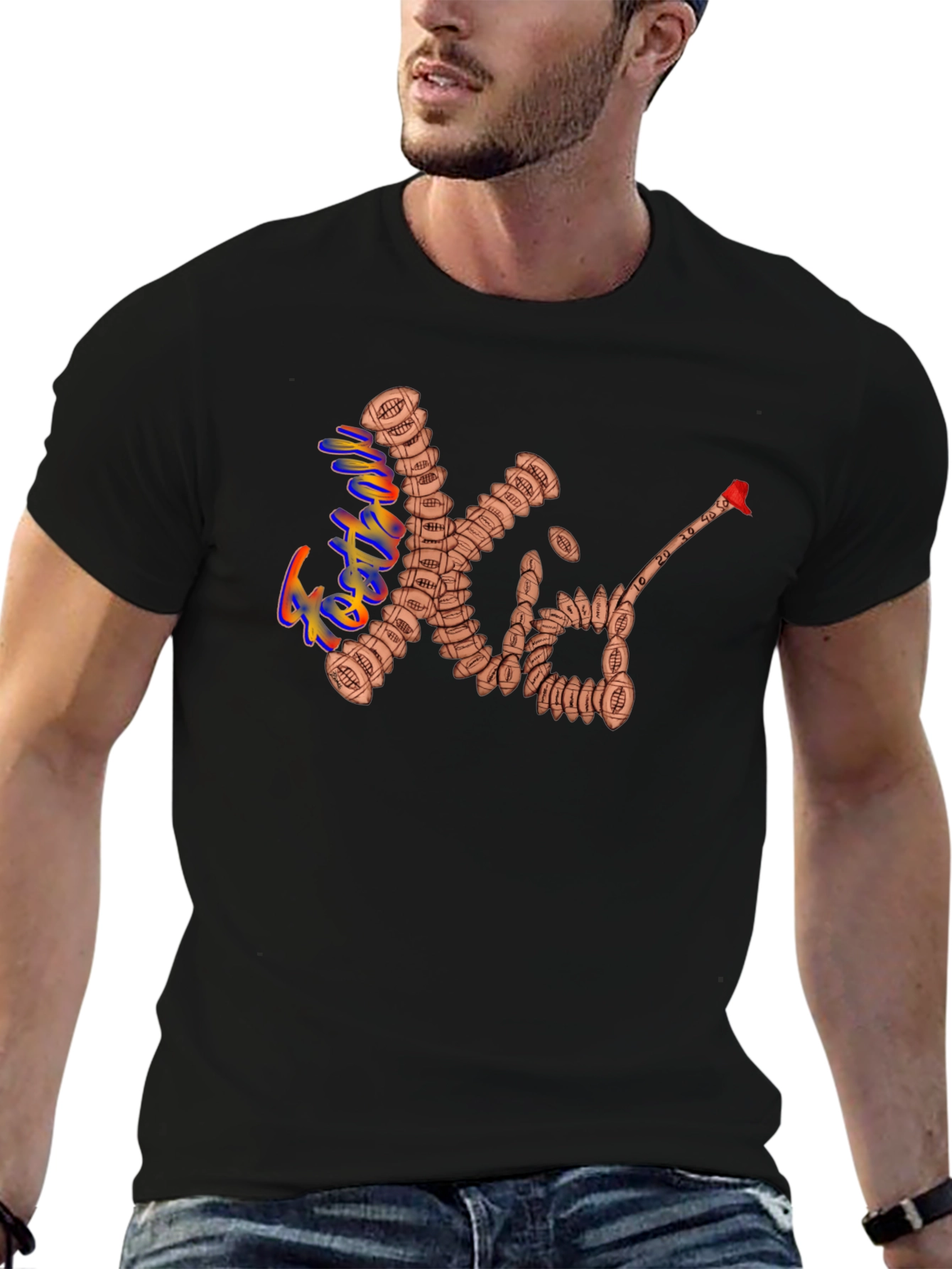 Football XO Black T-Shirt
