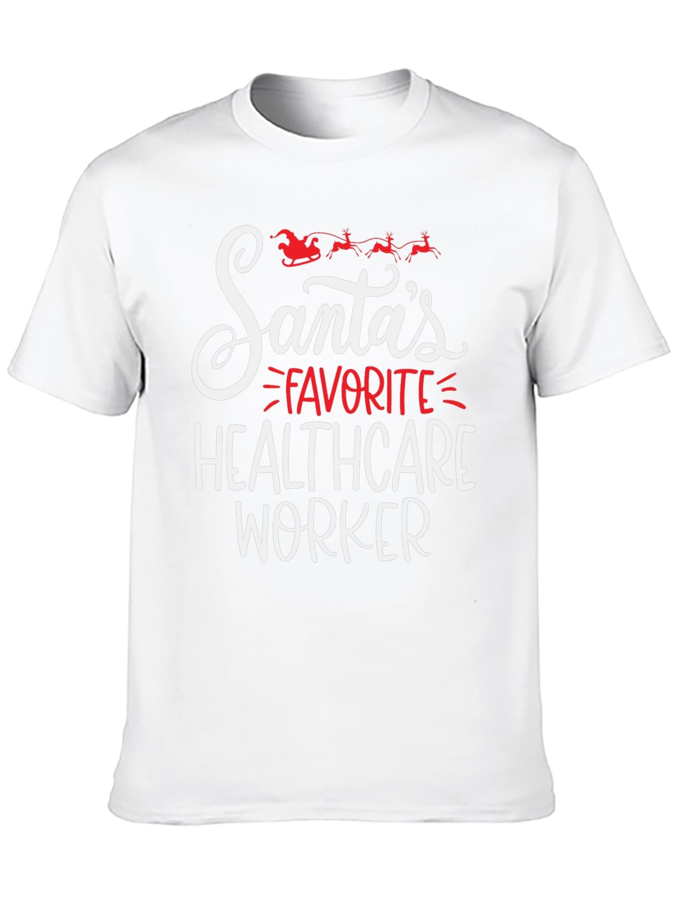 Santas Favorite Healthcare Worker Christmas T-Shirt