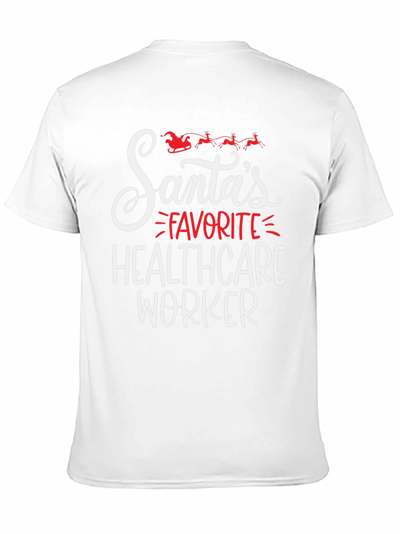 Santas Favorite Healthcare Worker Christmas T-Shirt