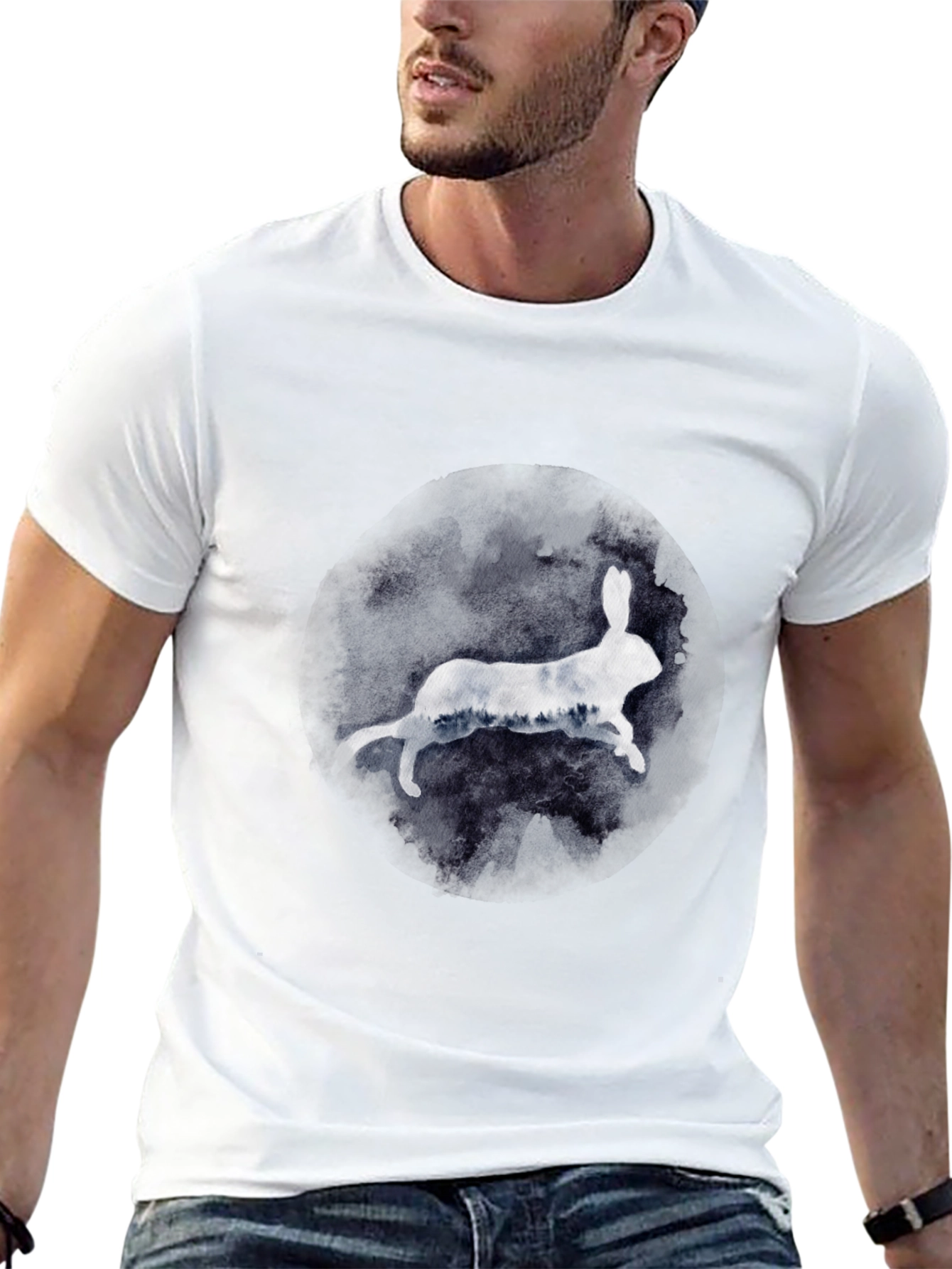 Rabbit Silhouette Graphic Tee