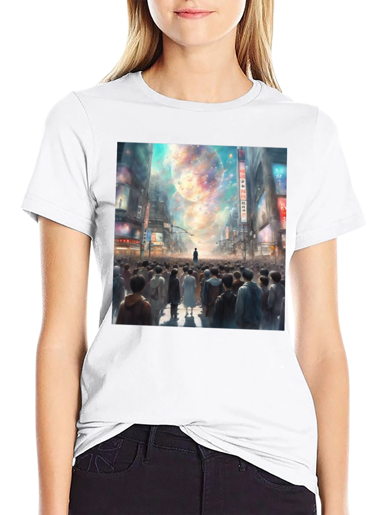 Celestial Cityscape Graphic Tee