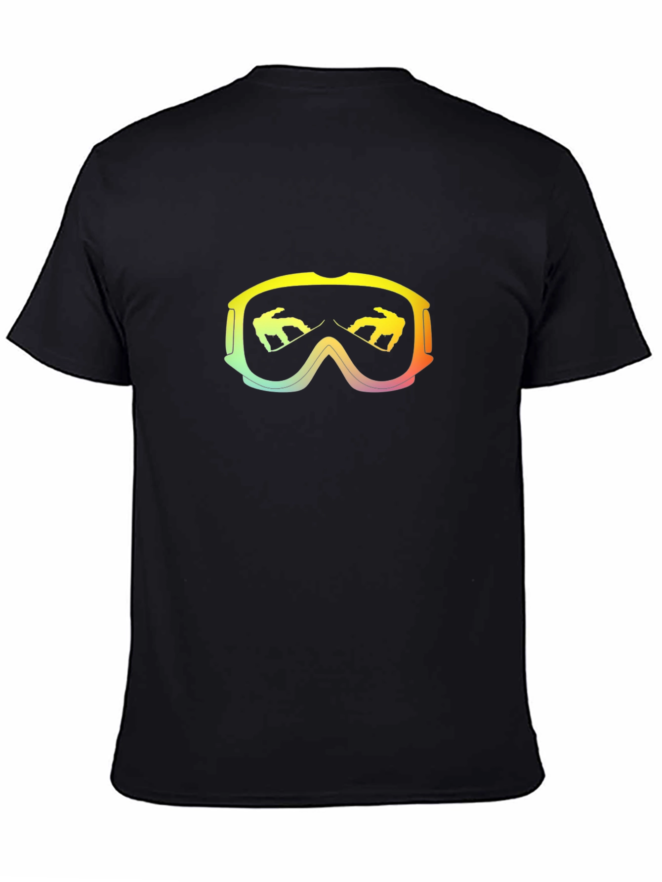 Cool Black T-Shirt with Ski Goggles Design