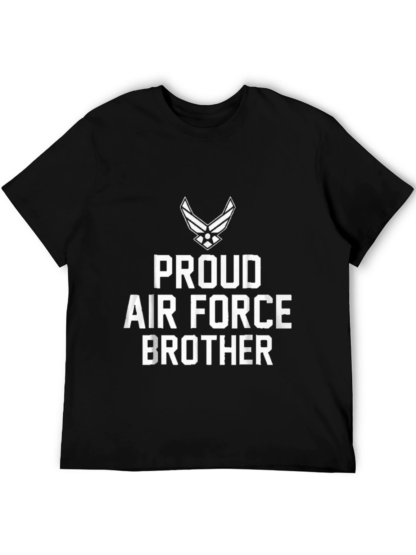 Proud Air Force Brother Black Graphic Tee