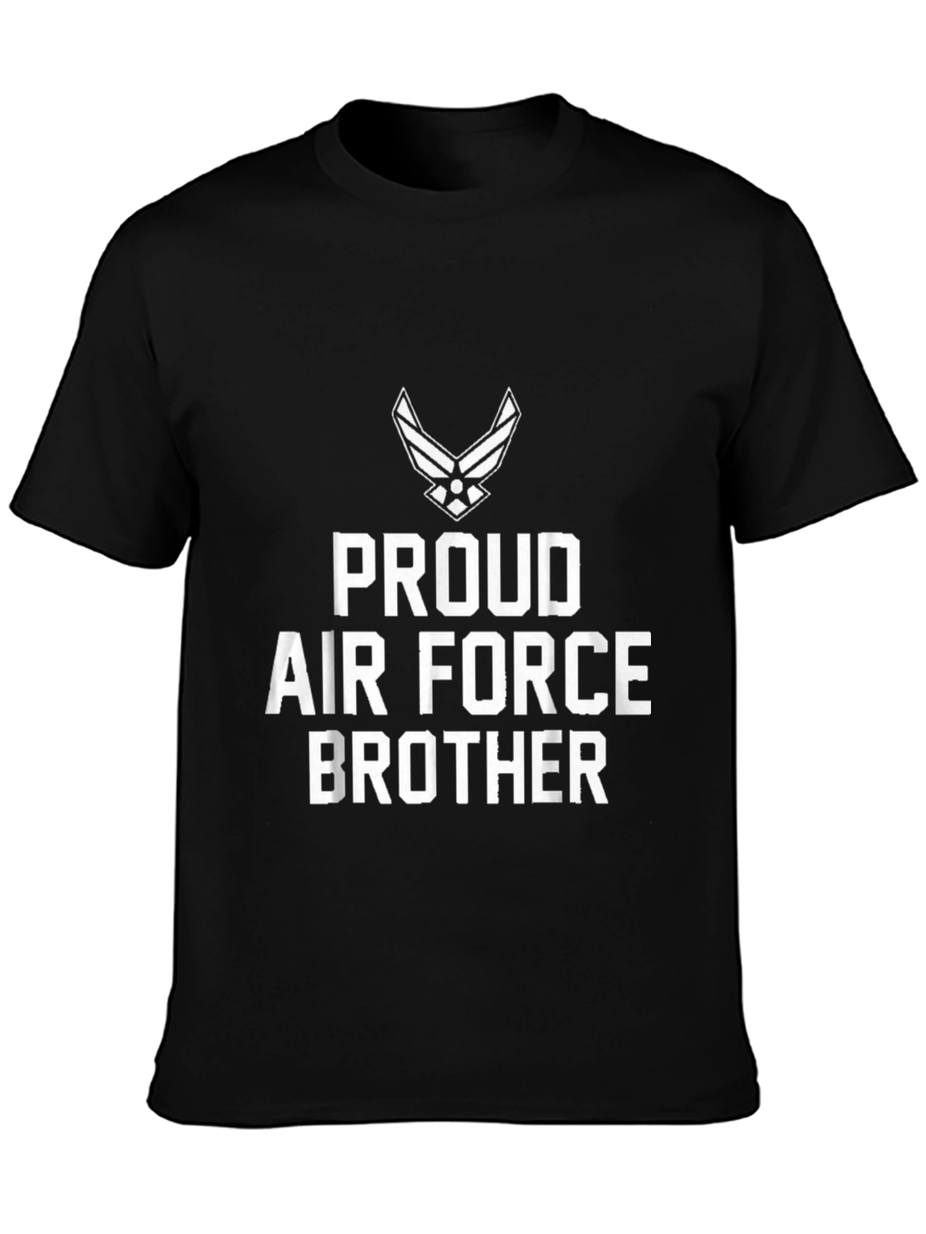 Proud Air Force Brother Black Graphic Tee