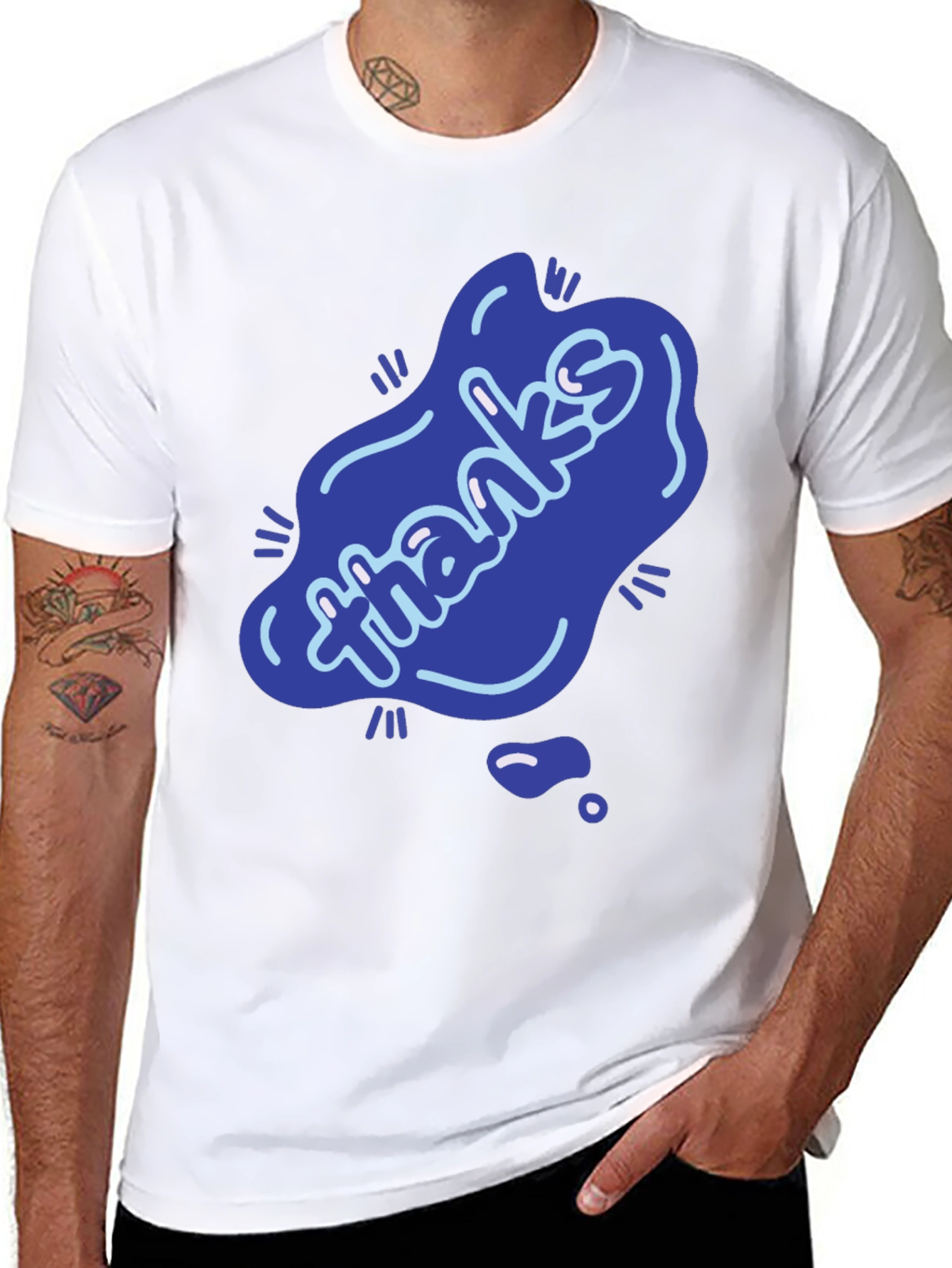 Thanks T-Shirt - Casual Graphic Tee