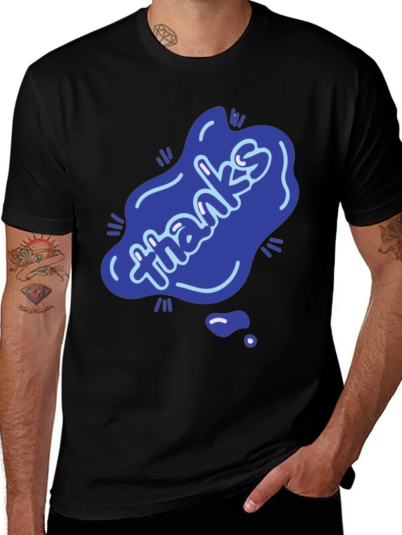 Thanks T-Shirt - Casual Graphic Tee