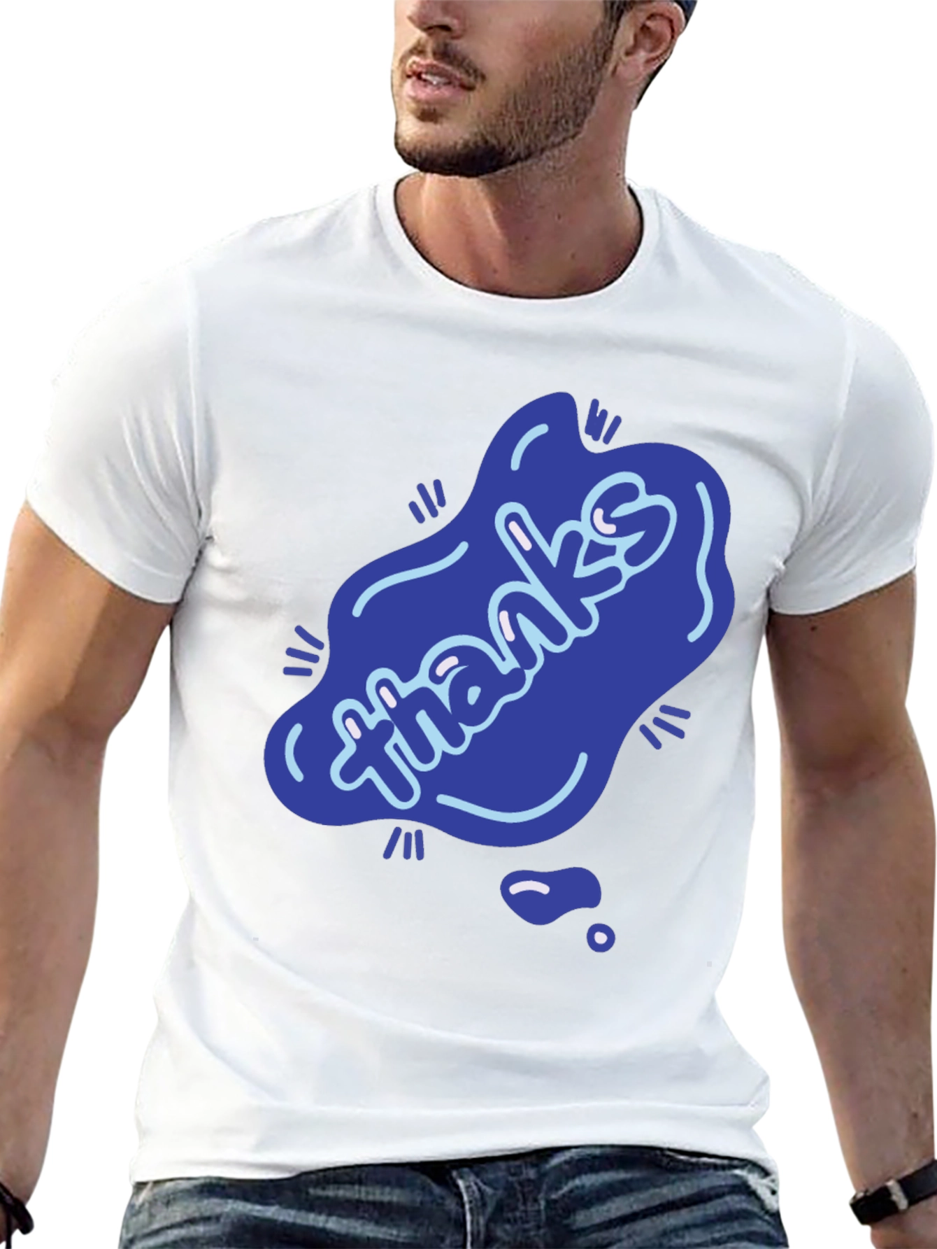 Thanks T-Shirt - Casual Graphic Tee