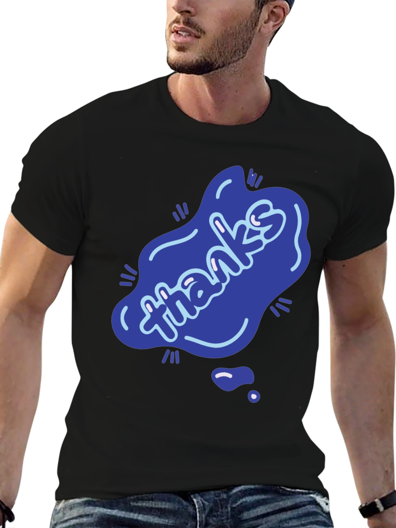 Thanks T-Shirt - Casual Graphic Tee