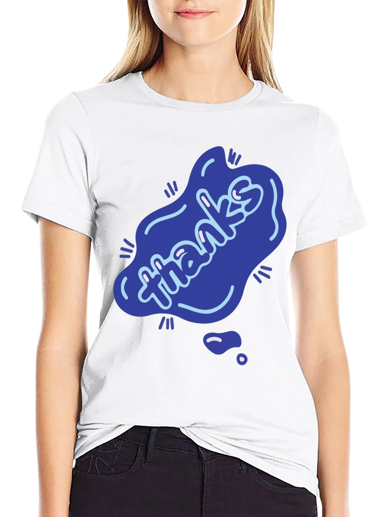 Thanks T-Shirt - Casual Graphic Tee