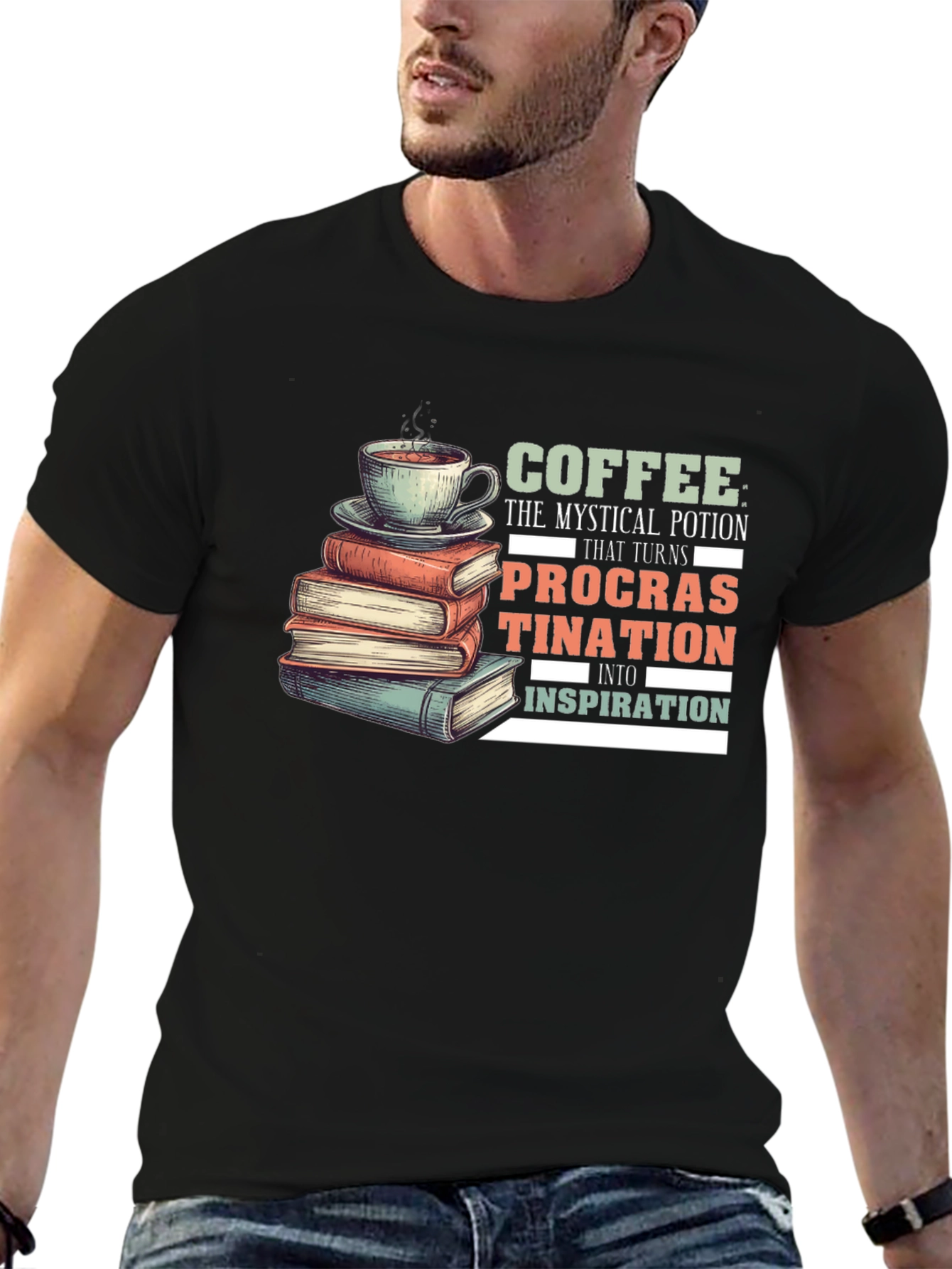 Coffee Procrastination Inspiration T-Shirt