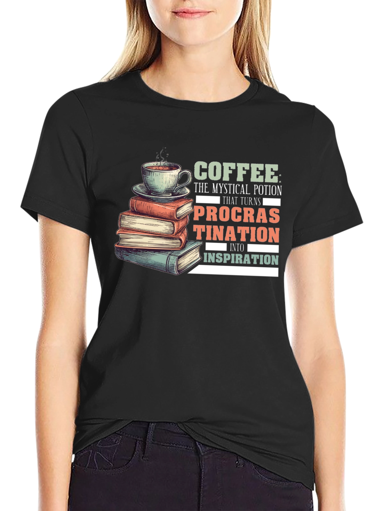 Coffee Procrastination Inspiration T-Shirt