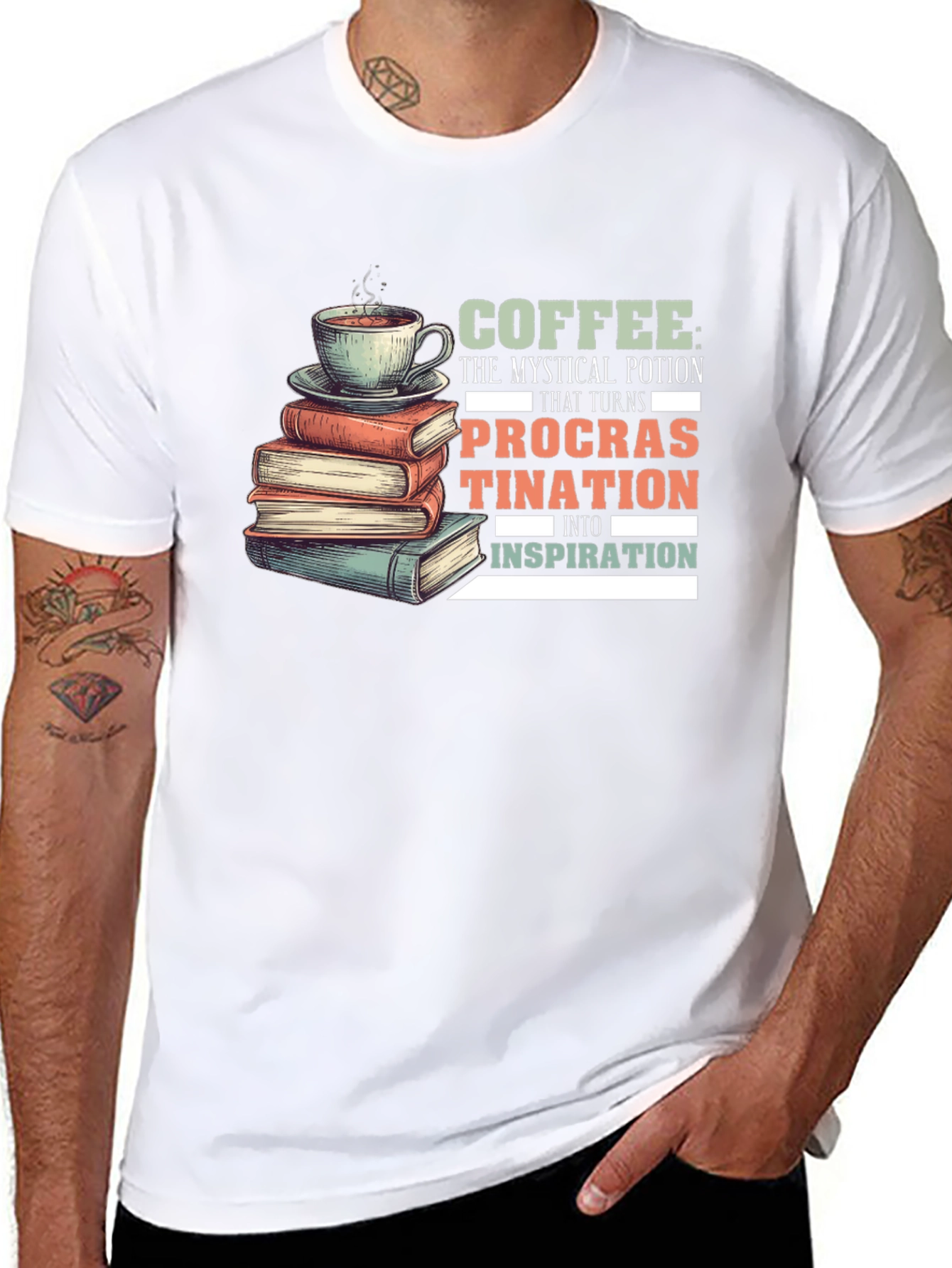 Coffee Procrastination Inspiration T-Shirt