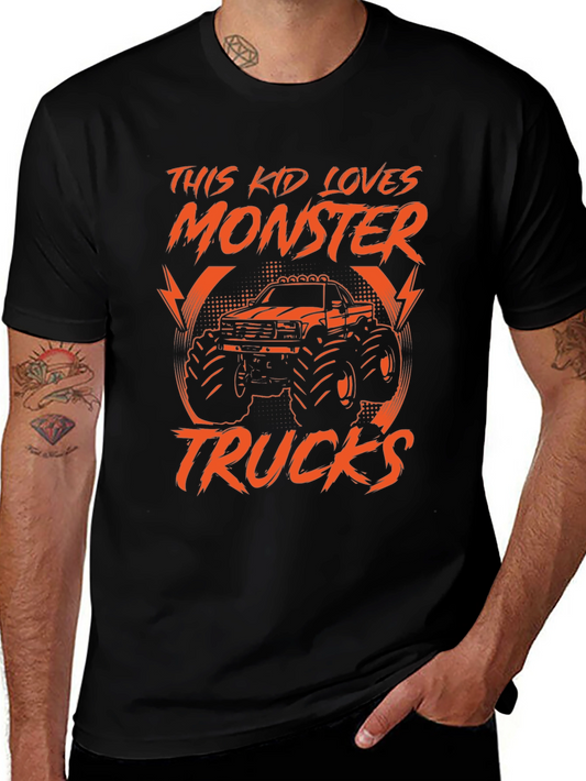 Monster Trucks Graphic Tee - This Kid Loves Black Shirt