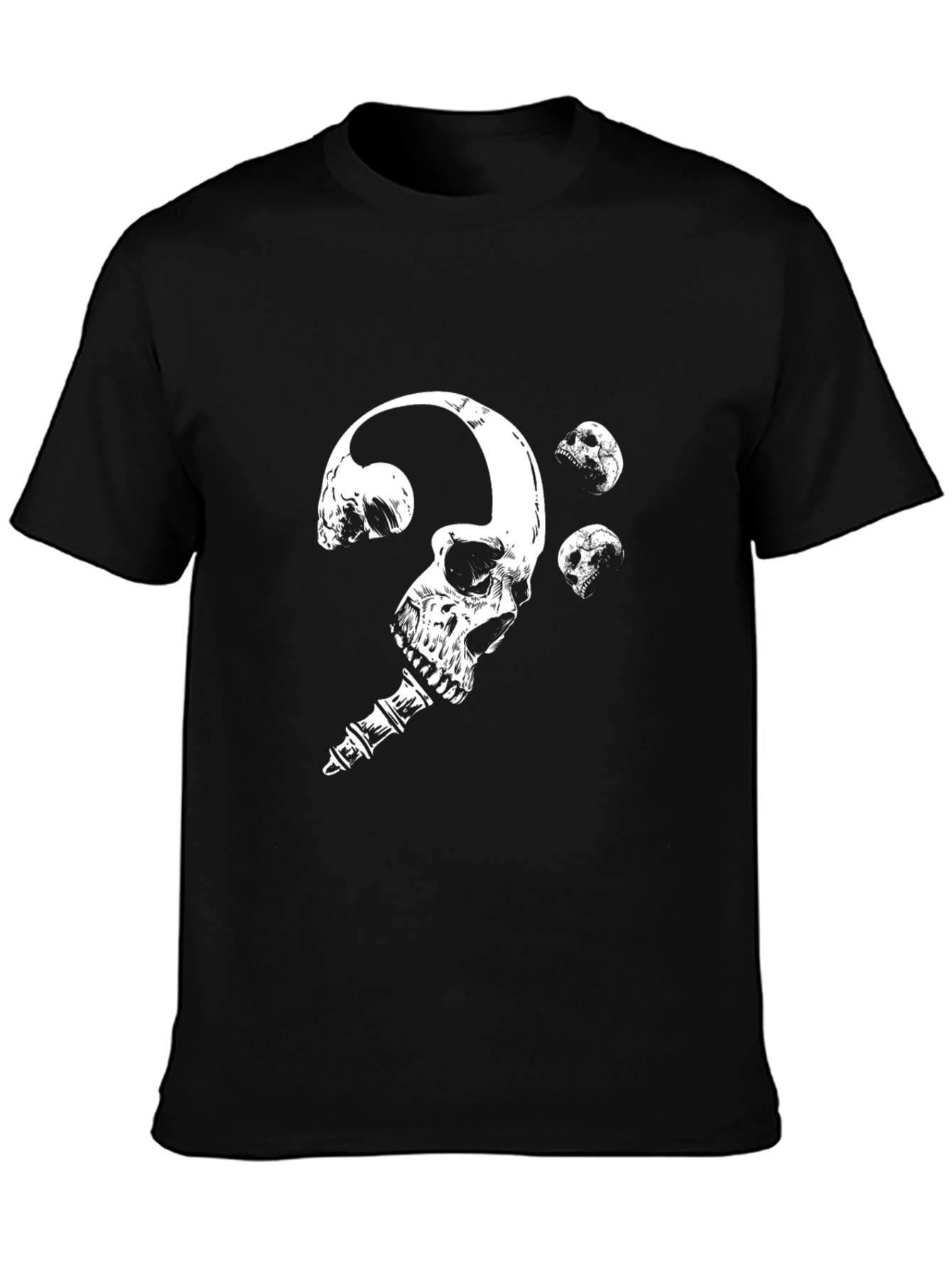 Skull Bass Clef T-Shirt - Gothic Music Tee