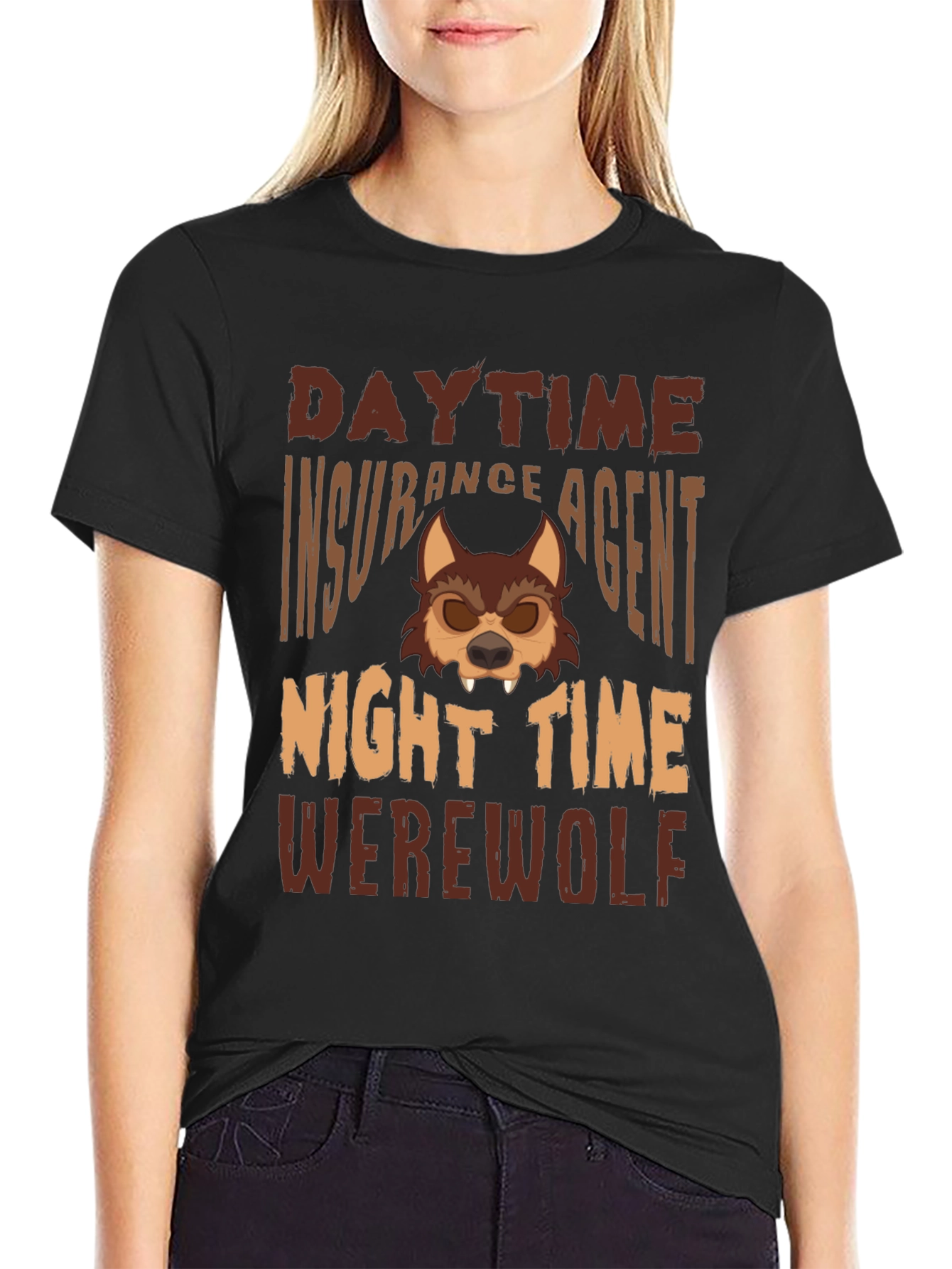 Daytime Insurance Agent Nighttime Werewolf Graphic Tee