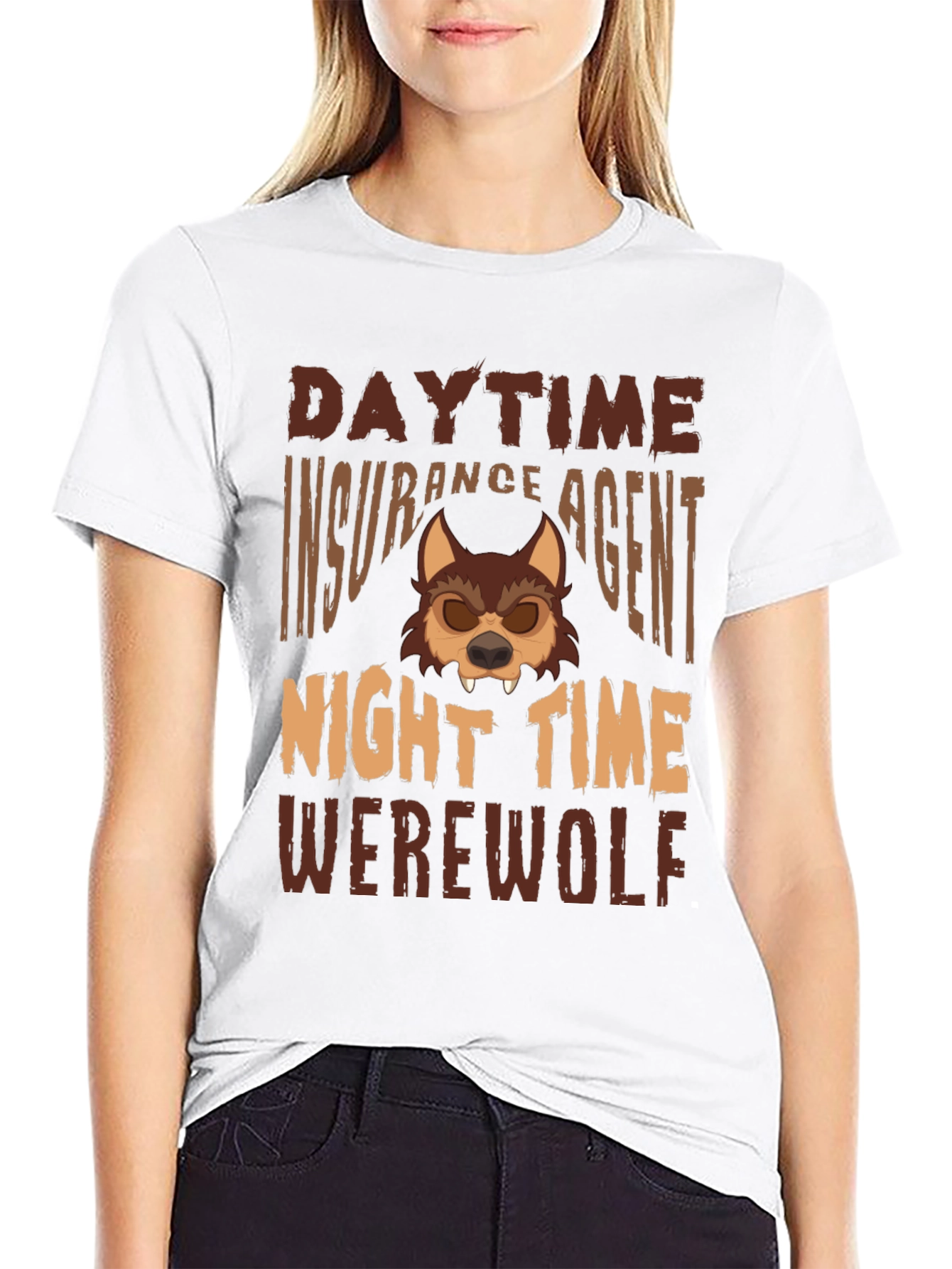 Daytime Insurance Agent Nighttime Werewolf Graphic Tee
