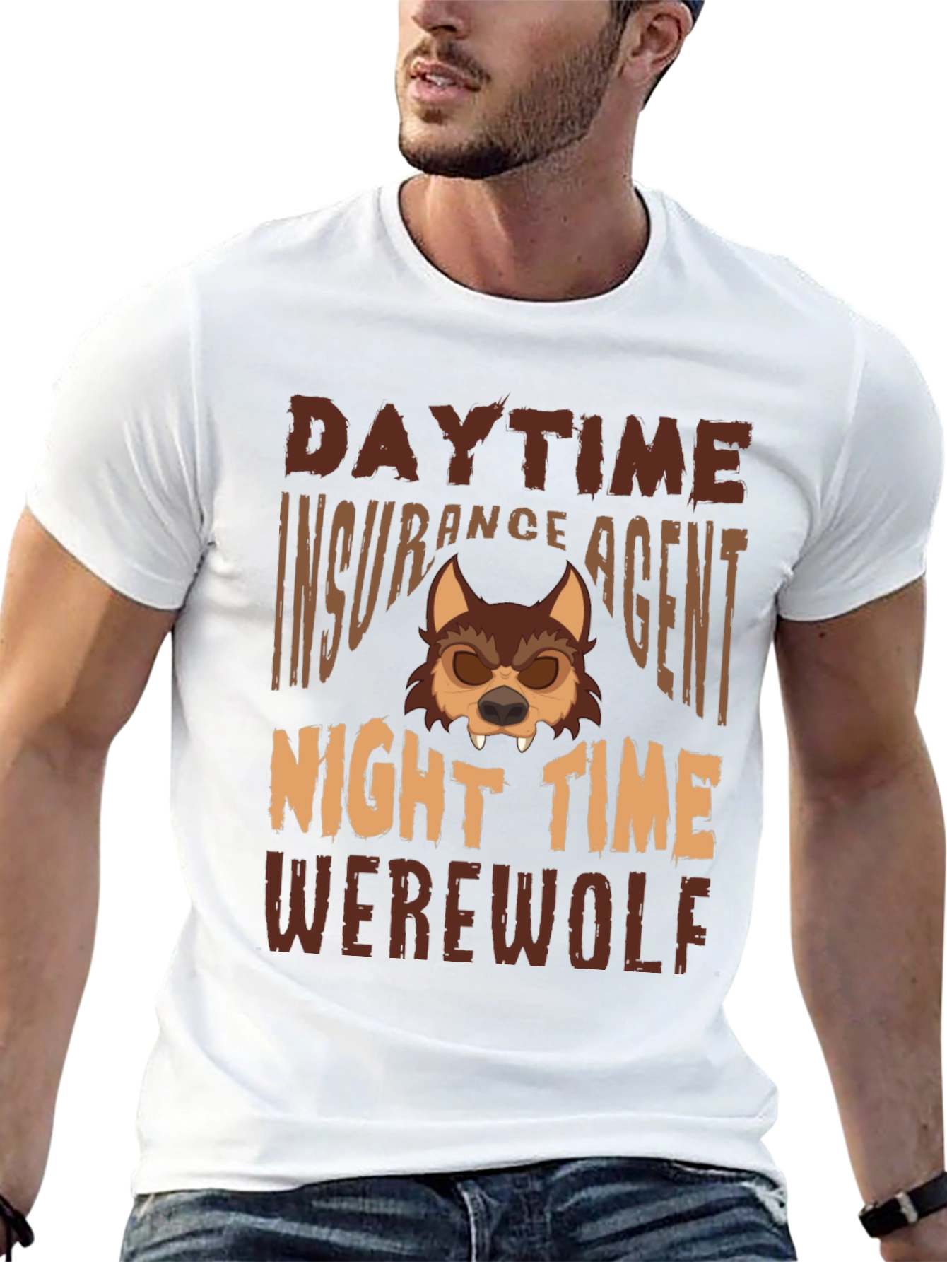 Daytime Insurance Agent Nighttime Werewolf Graphic Tee