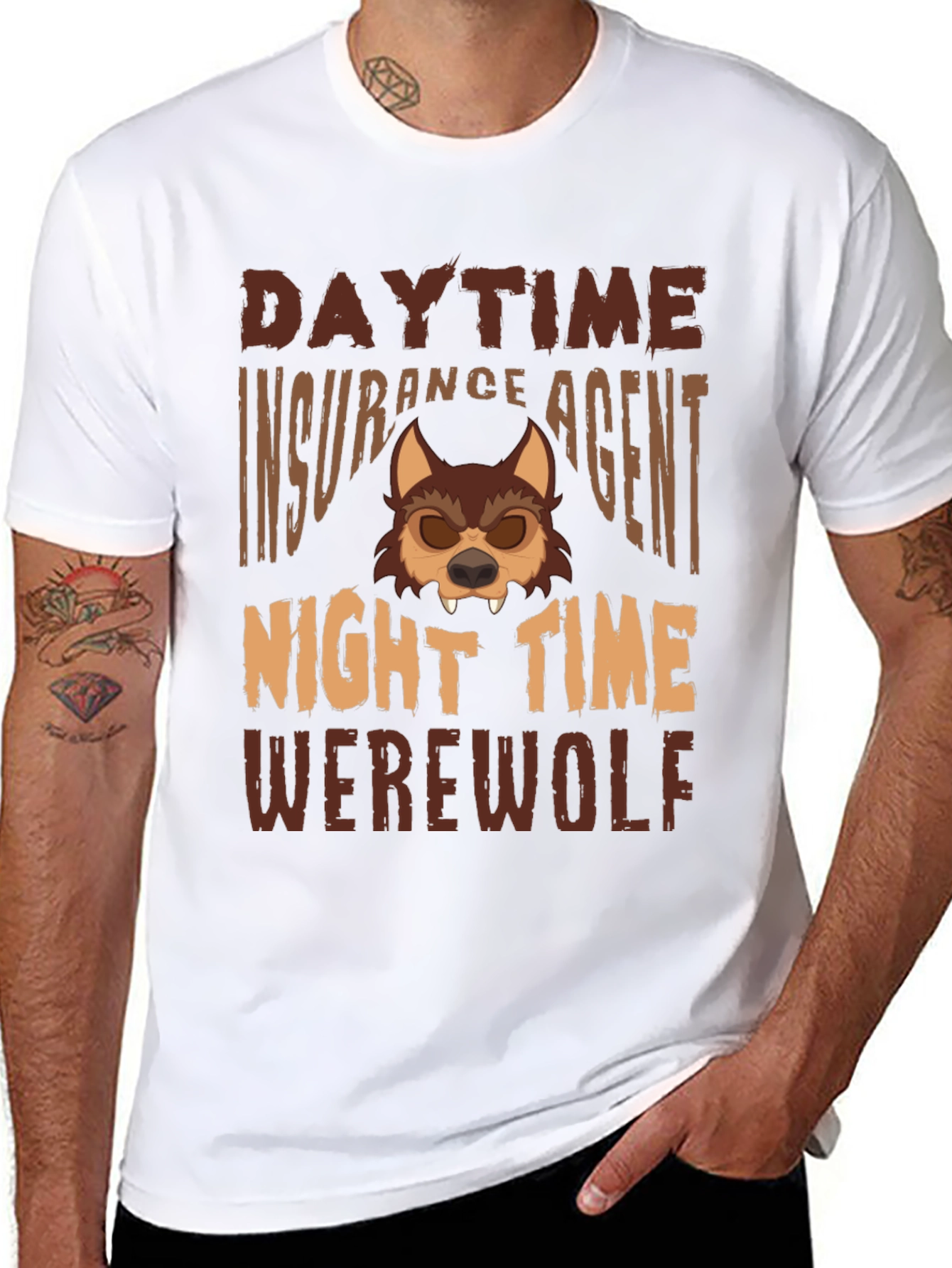 Daytime Insurance Agent Nighttime Werewolf Graphic Tee