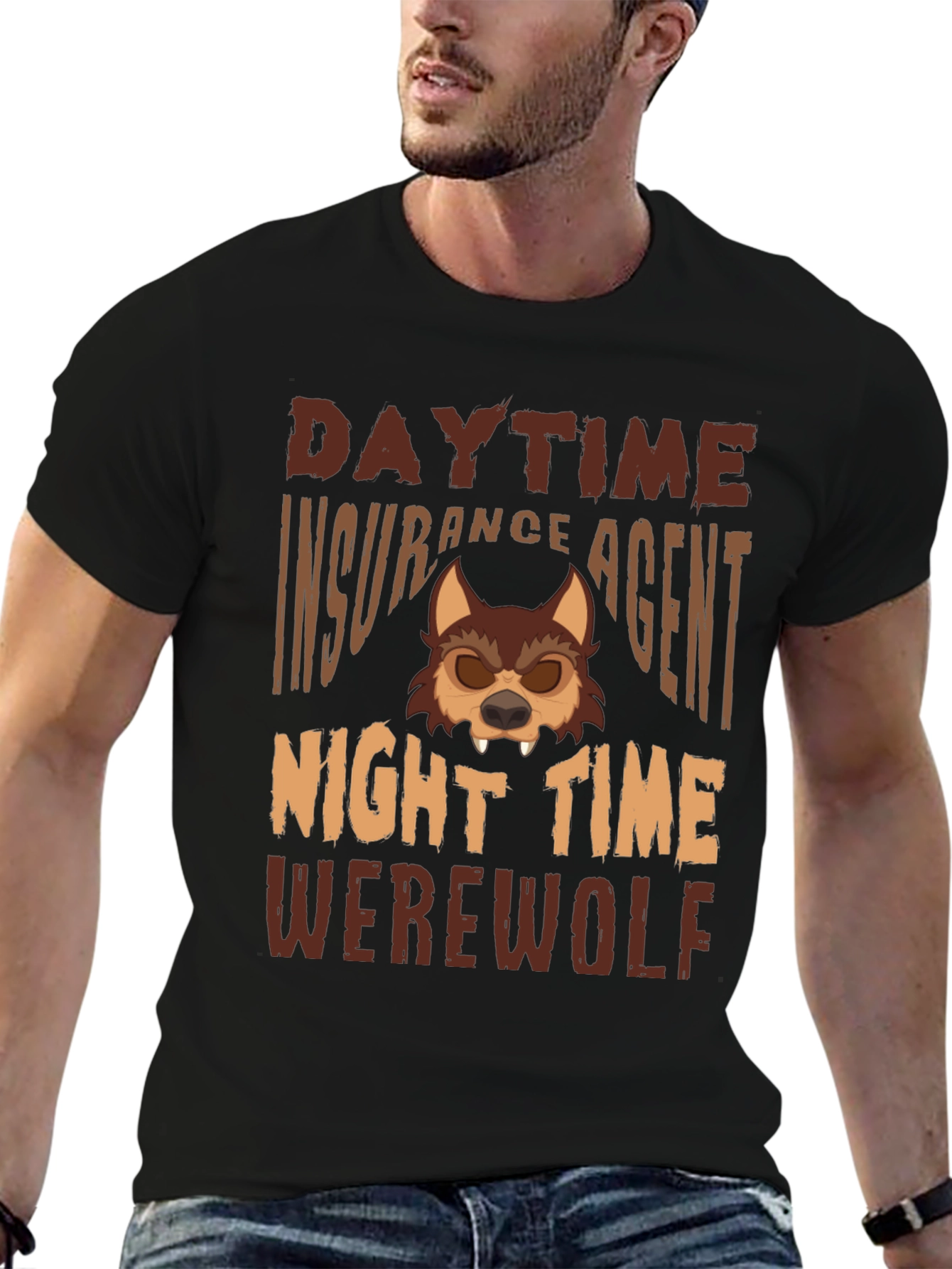 Daytime Insurance Agent Nighttime Werewolf Graphic Tee