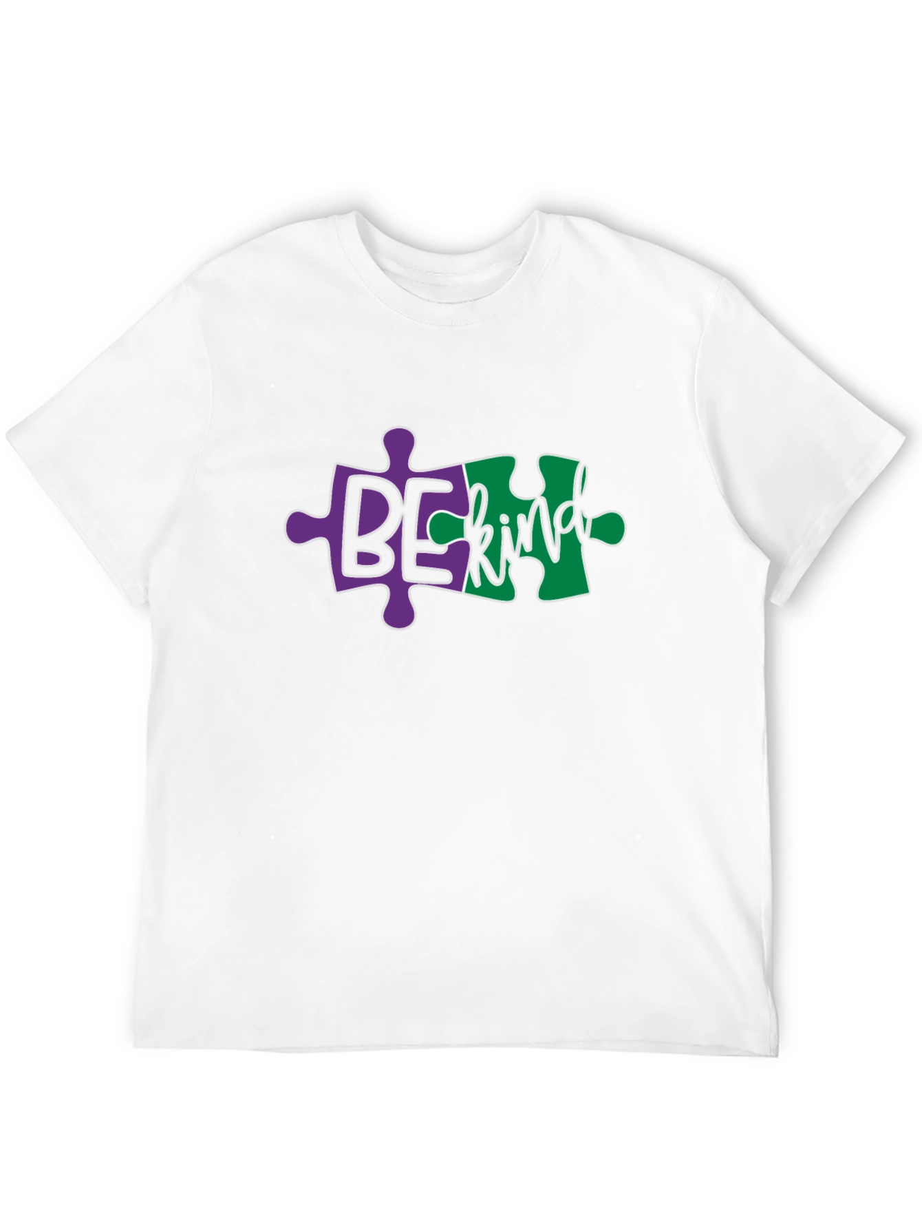 Be Kind Autism Puzzle Piece Black T-Shirt