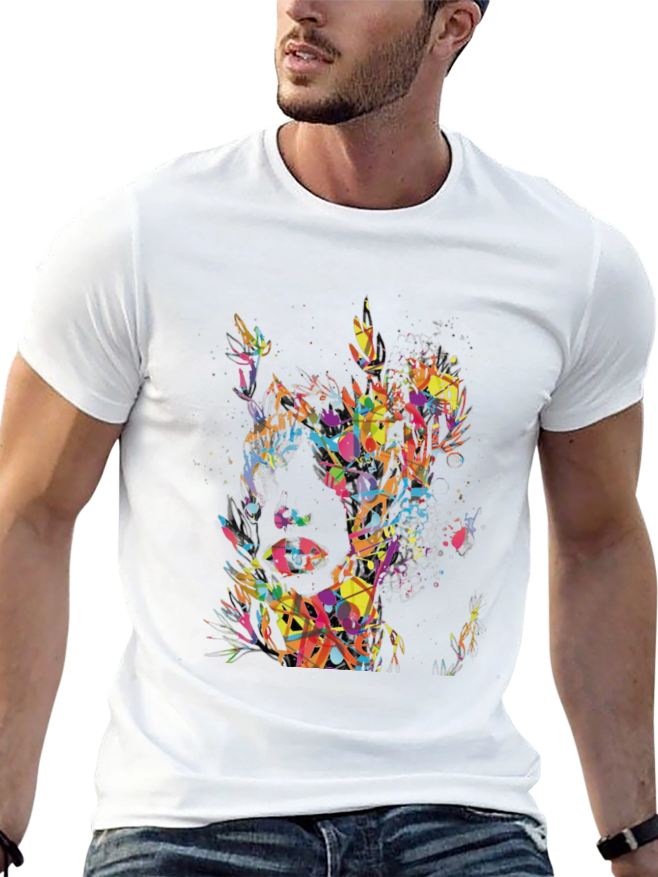 Abstract Art Mens Black T-Shirt