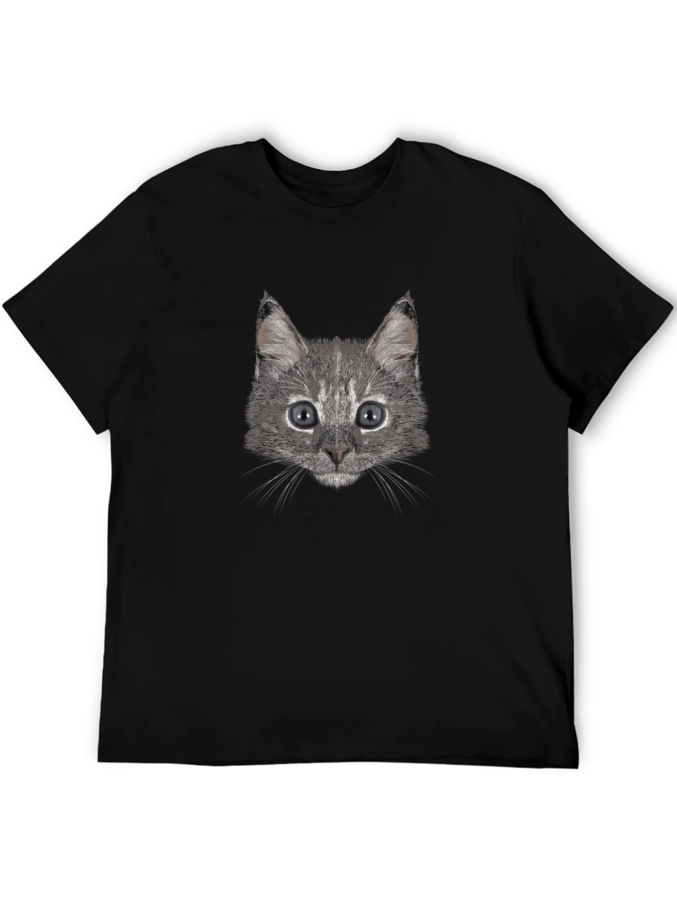 Cool Cat Graphic Tee - Black Cotton Comfort