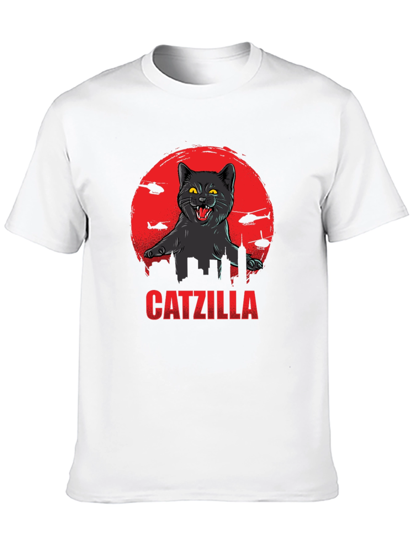 Catzilla Graphic T-Shirt - Funny Cat Monster Tee